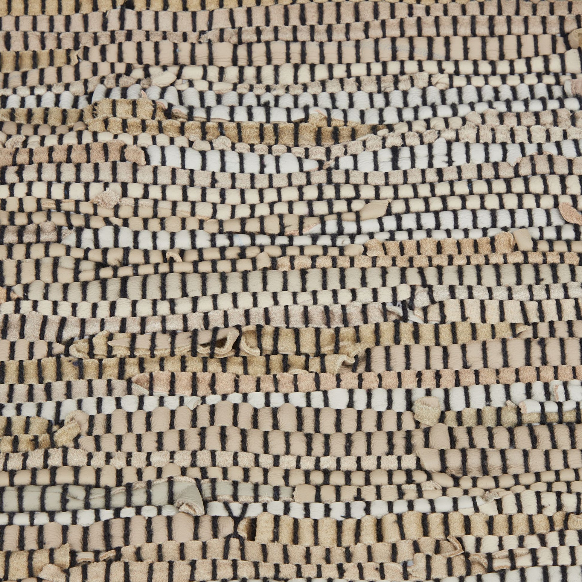 Flickenteppich 60 x 110cm Schwarz-Grau von guteszeug.ch
