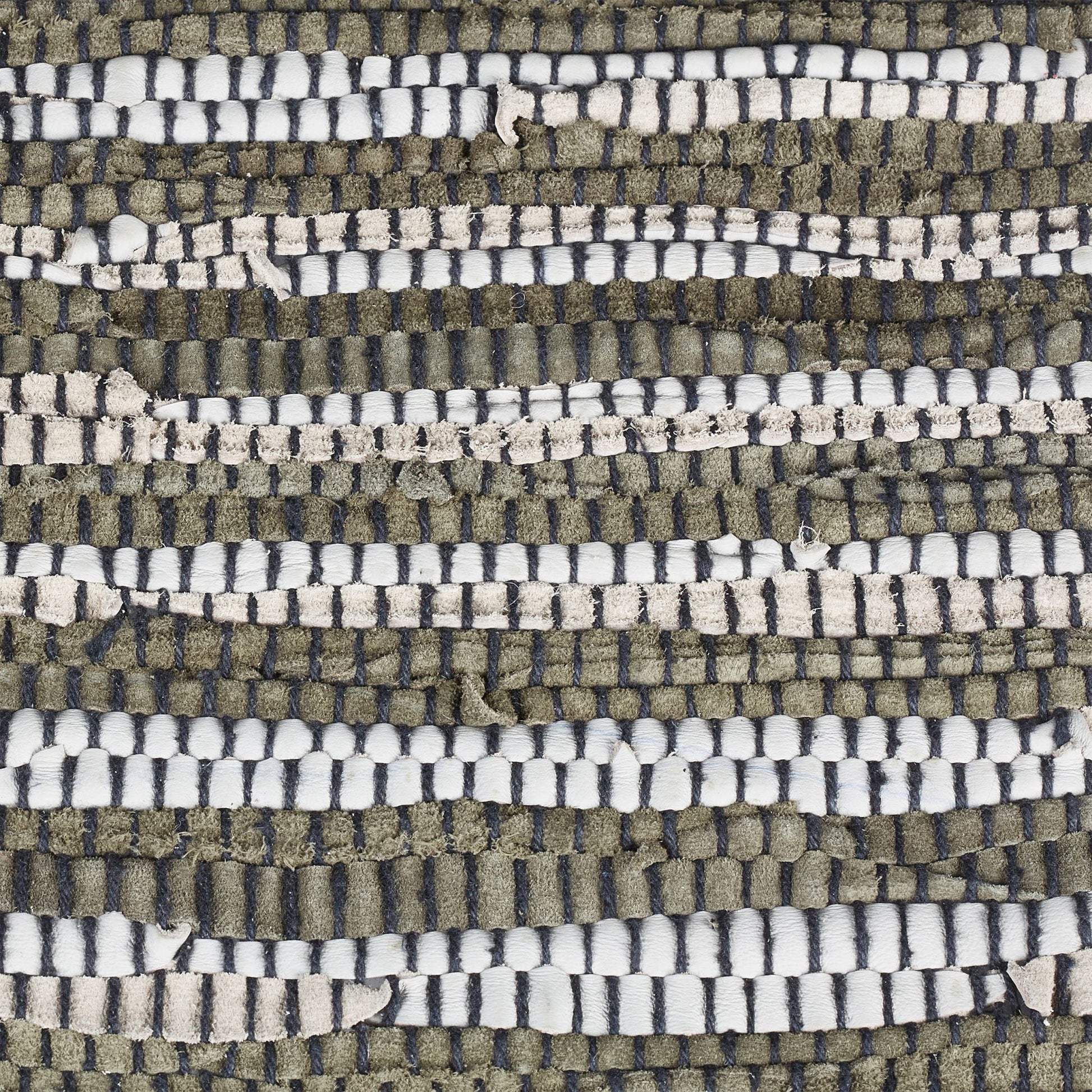 Flickenteppich 60x100cm Beige-Dunkelgrün-Schwarz von guteszeug.ch