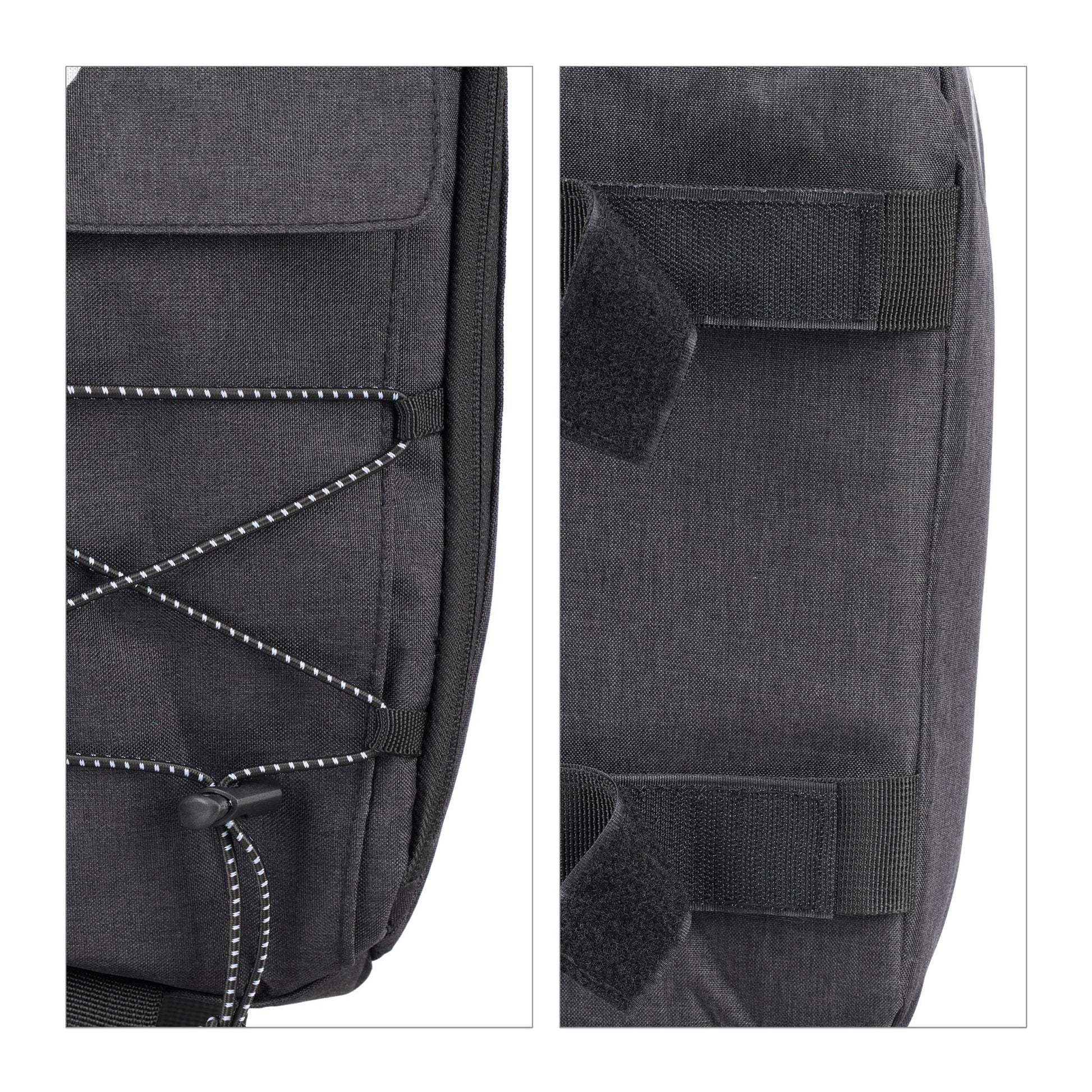 Gepäckträgertasche fürs Fahrrad Schwarz-Silber von Relaxdays