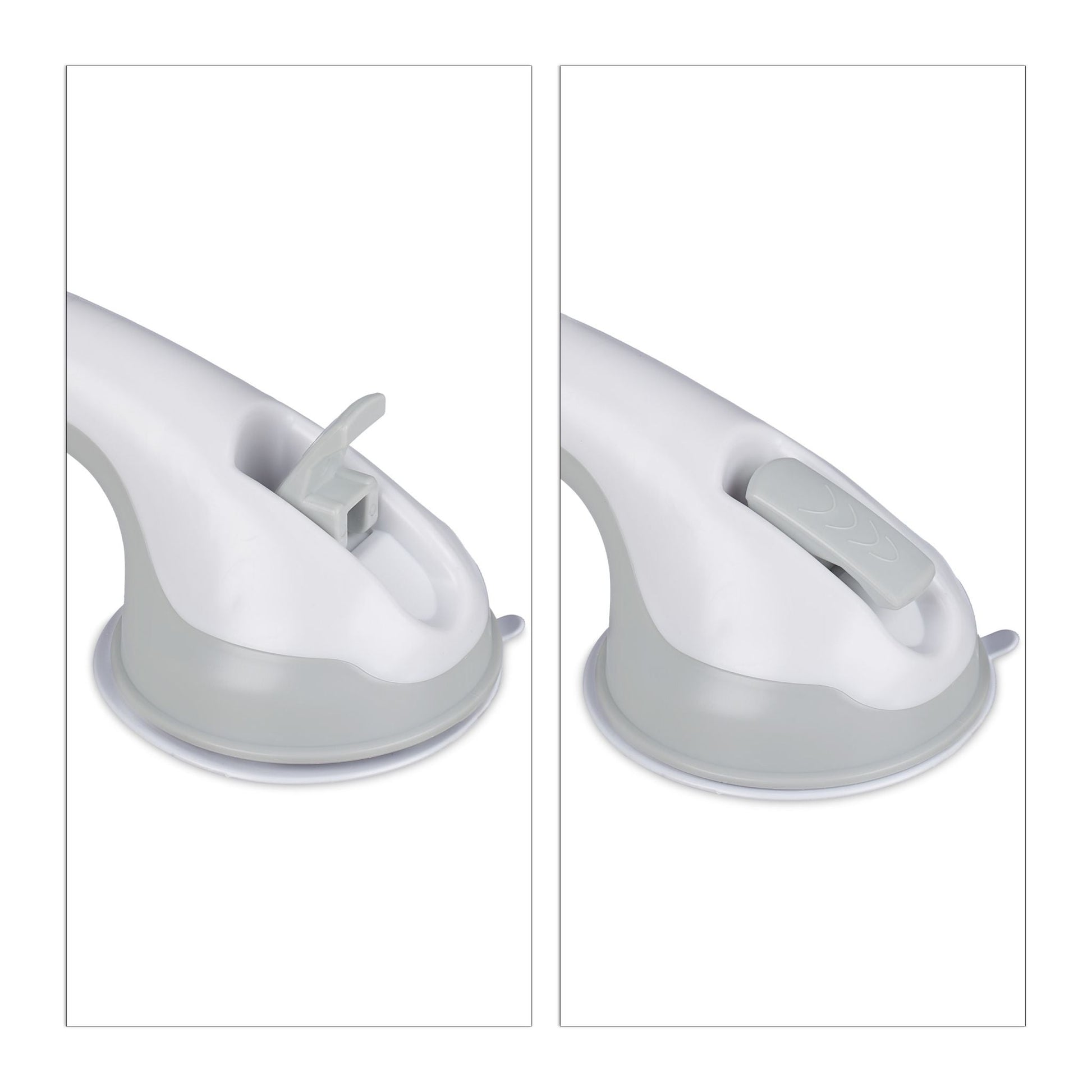 Haltegriff mit Saugnapf Weiss-Grau von Relaxdays