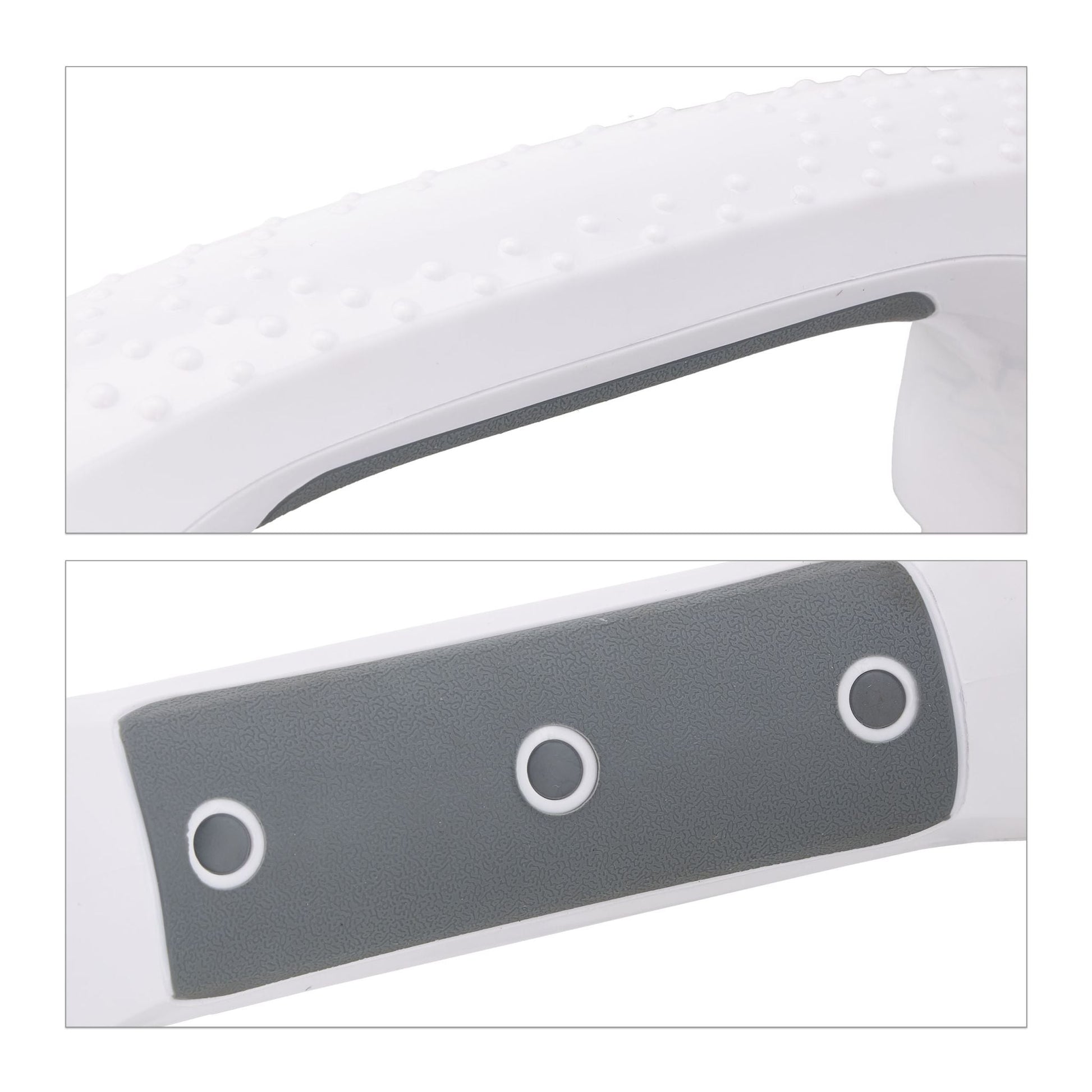 Premium Haltegriff mit Saugnapf Weiss-Grau von Relaxdays