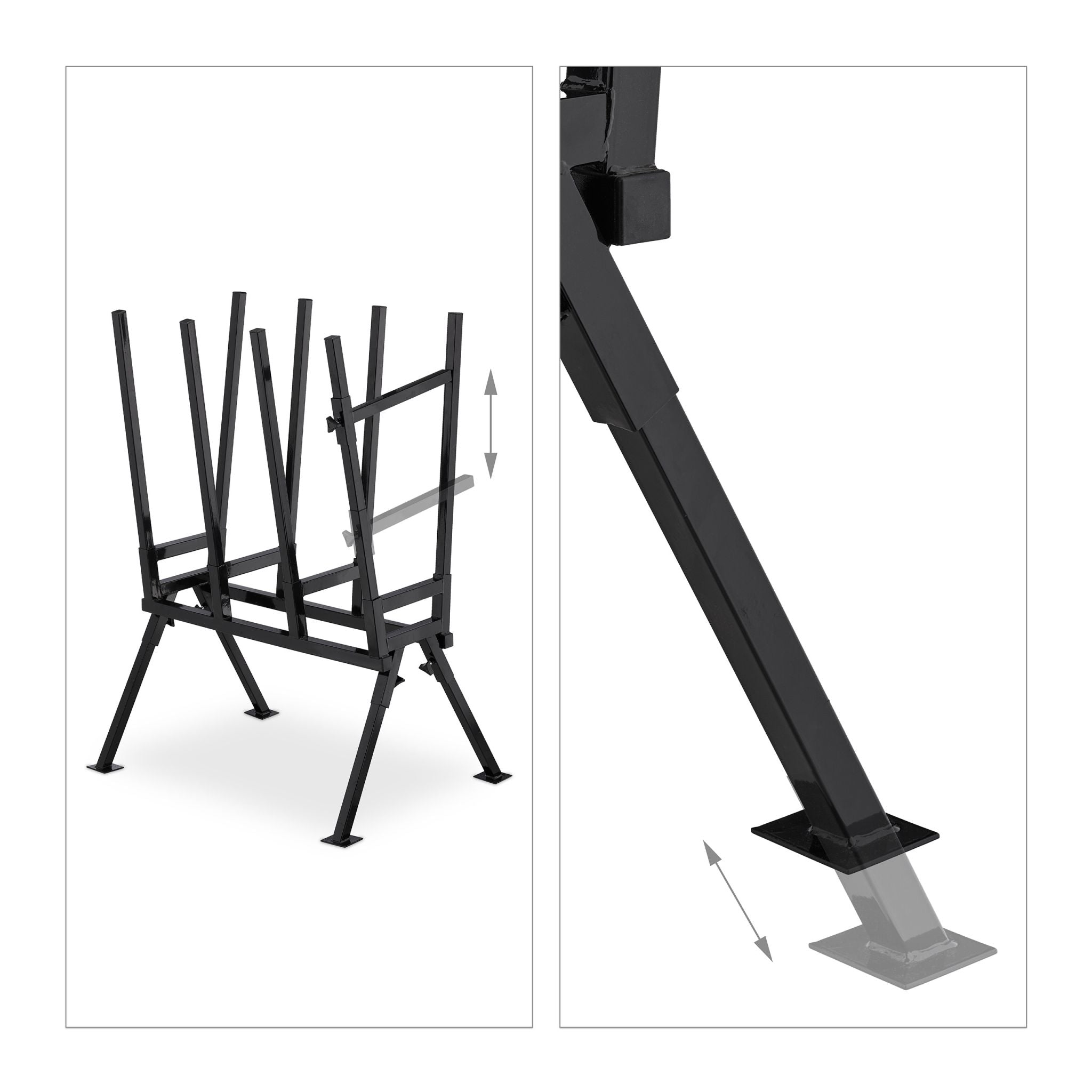 Sägebock 400 kg Schwarz von Relaxdays