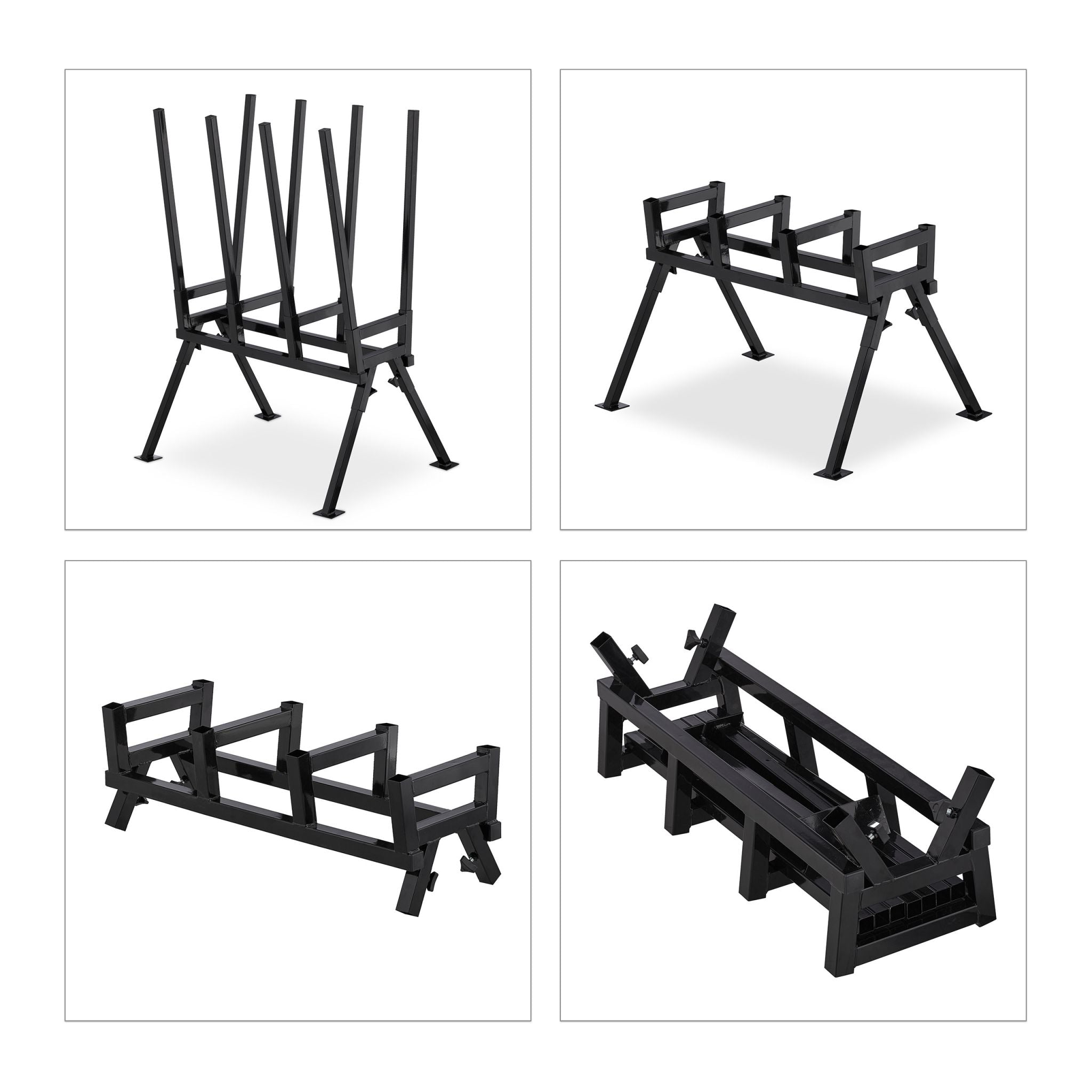 Sägebock 400 kg Schwarz von Relaxdays