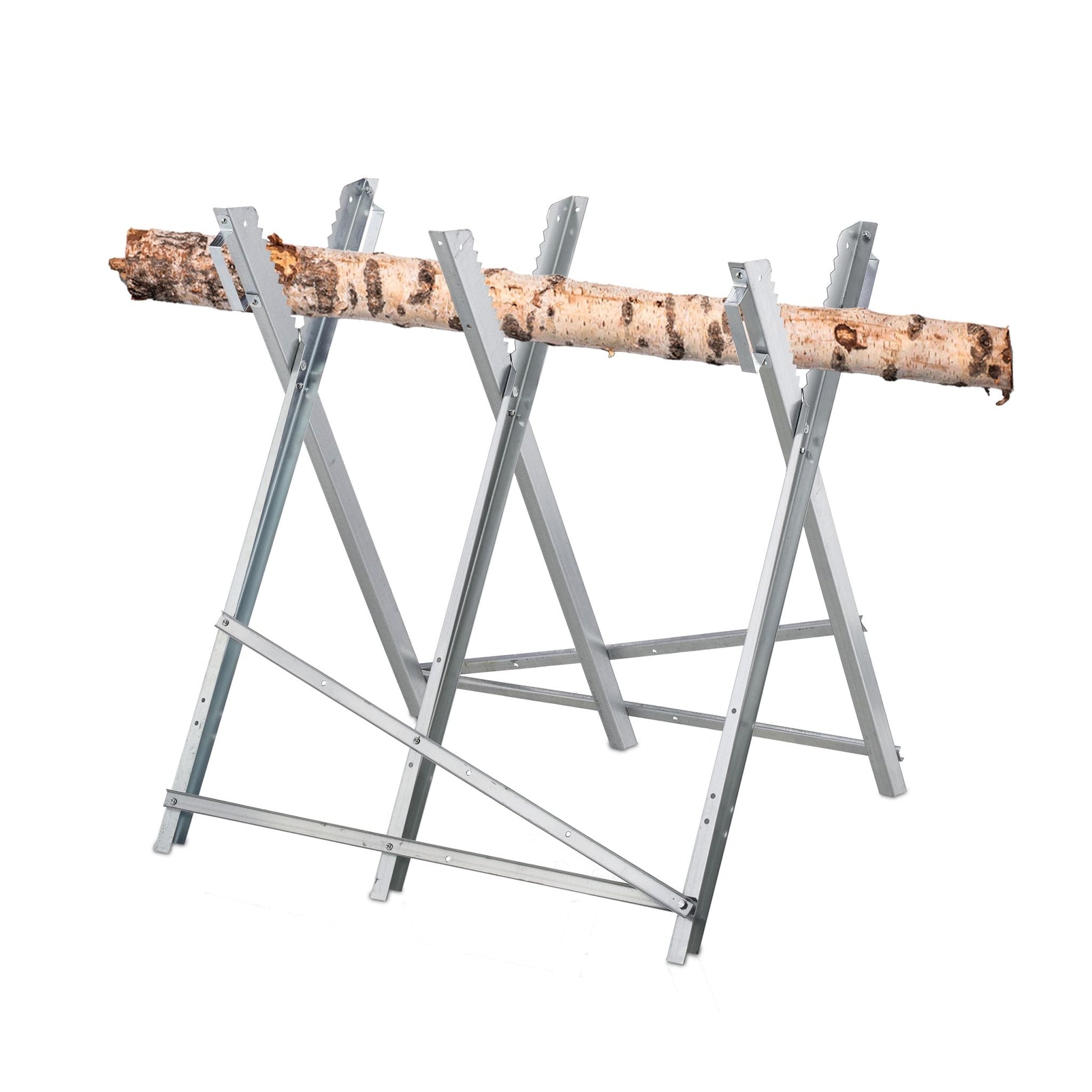 Klappbarer Sägebock 150 kg Silber von Relaxdays