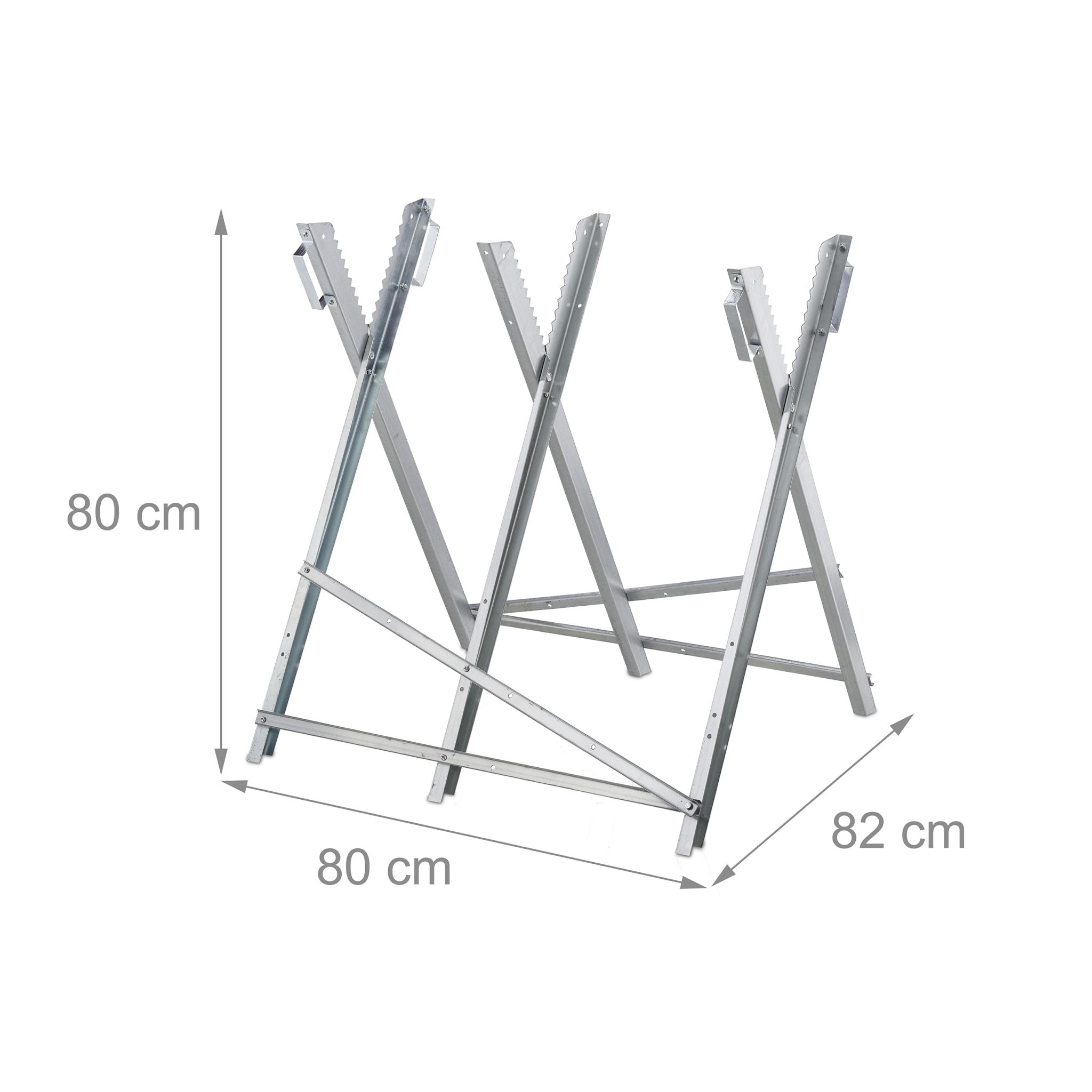 Klappbarer Sägebock 150 kg Silber von Relaxdays