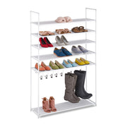 Schuhregal mit Stiefelfach Weiss von Relaxdays