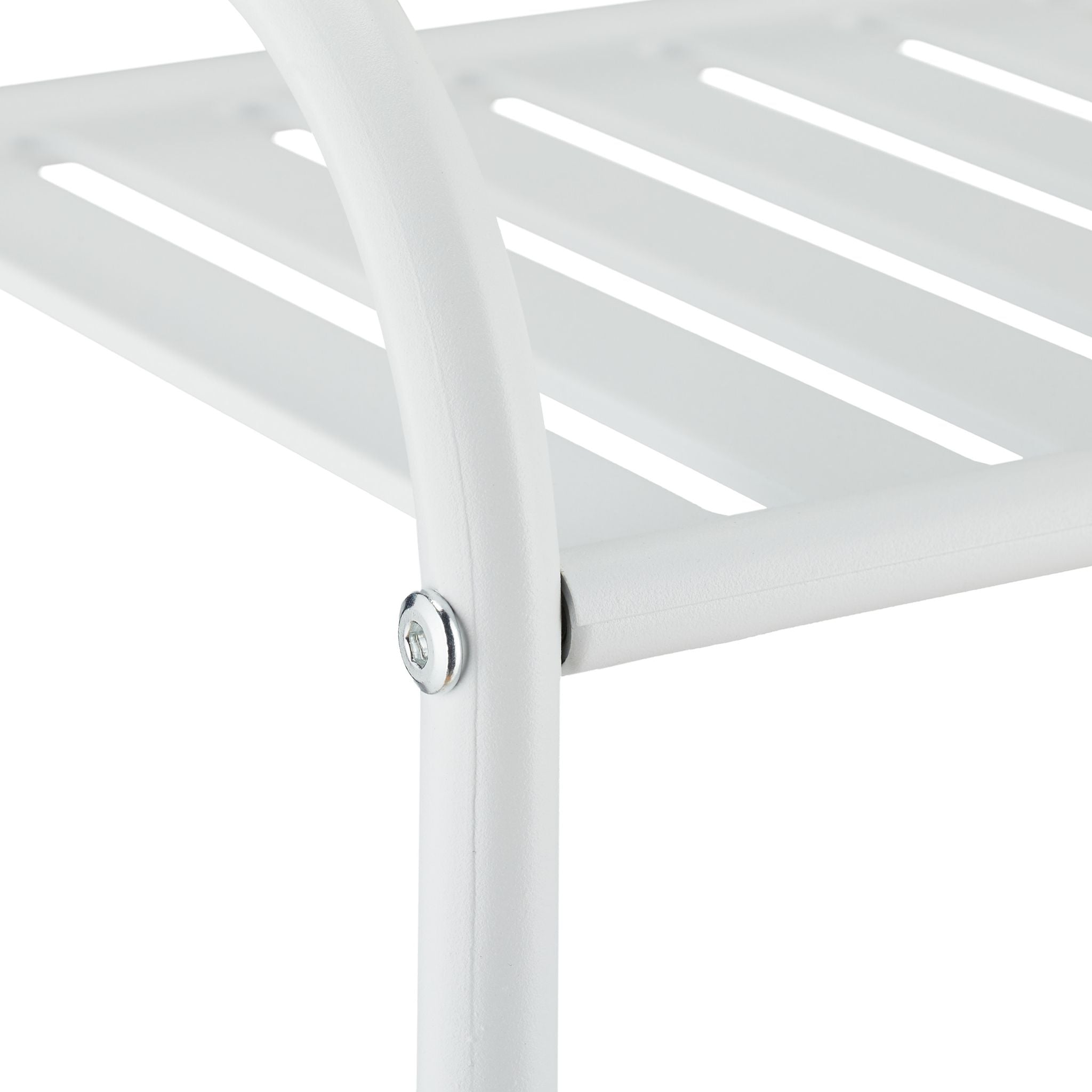 Schmales Standregal mit 4 Ablagen Weiss-Schwarz von Relaxdays