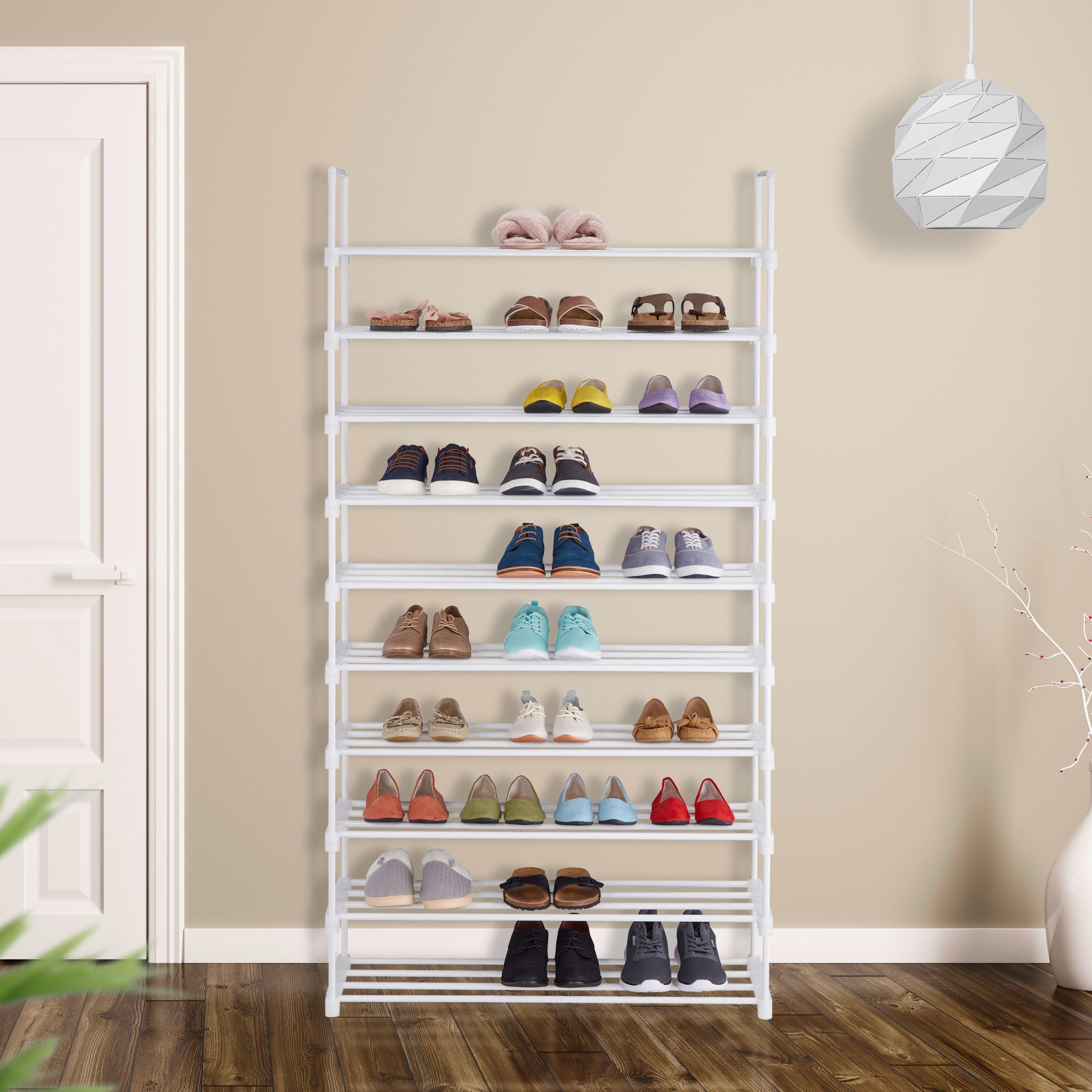 XXL Schuhregal erweiterbar Weiss von Relaxdays
