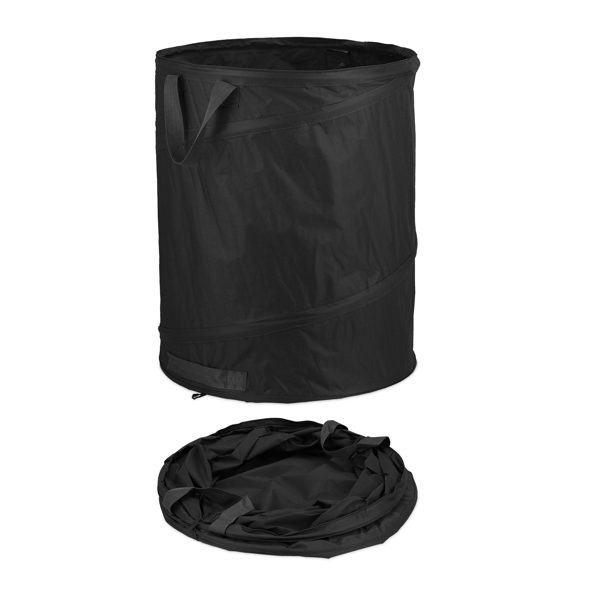 Pop Up Laubsack 85 L 3er-Set Schwarz von Relaxdays