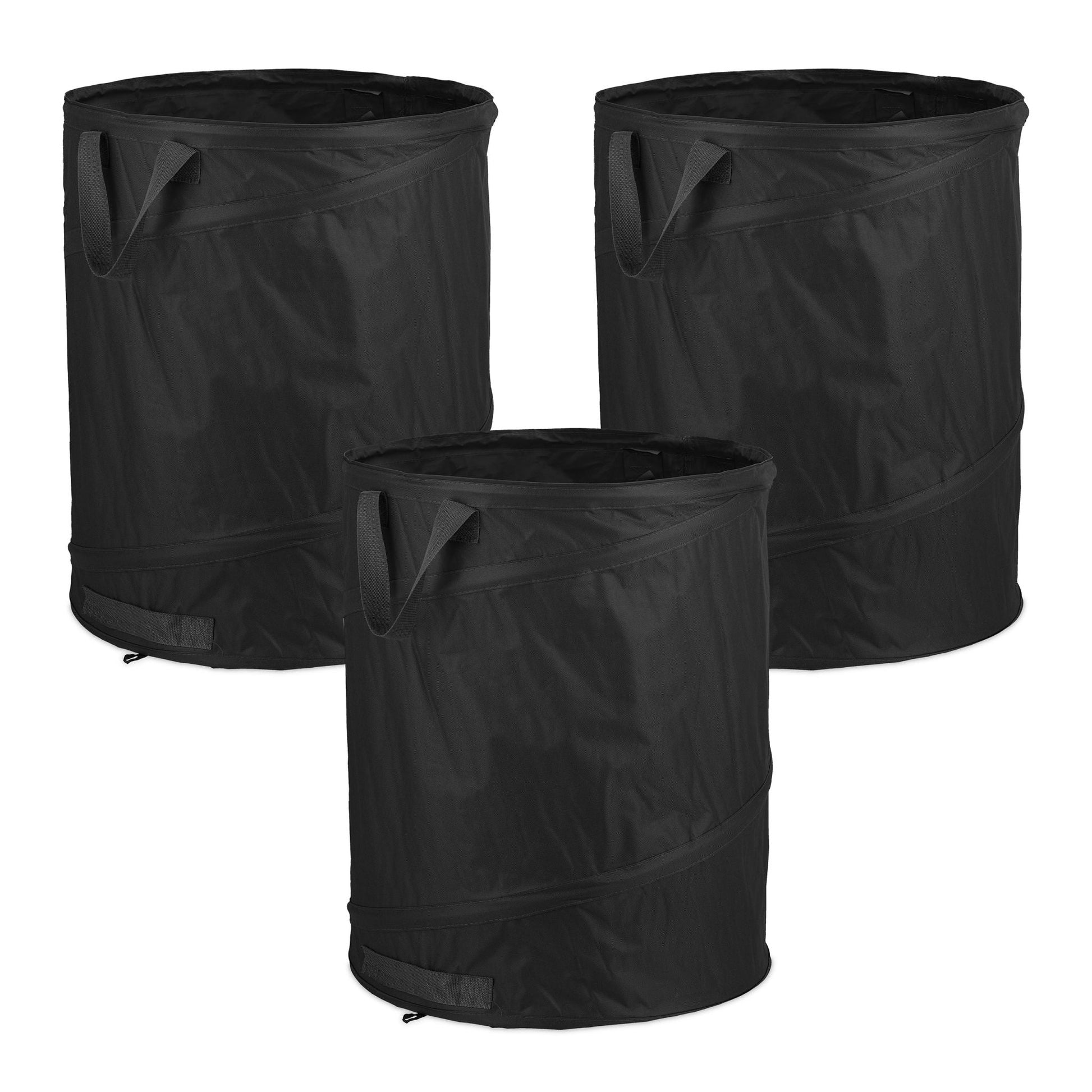 Pop Up Laubsack 85 L 3er-Set Schwarz von Relaxdays