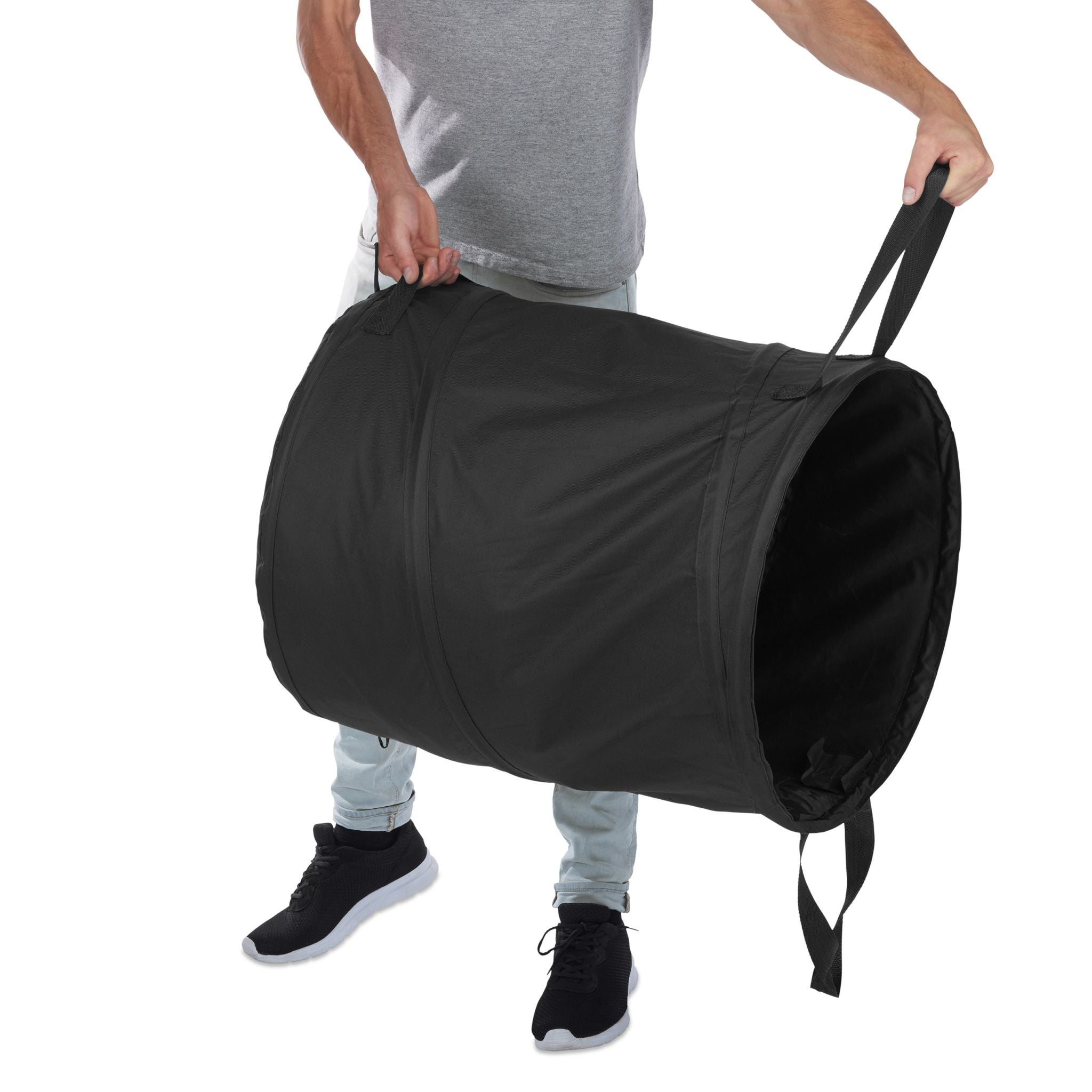 Pop Up Laubsack 85 L 3er-Set Schwarz von Relaxdays