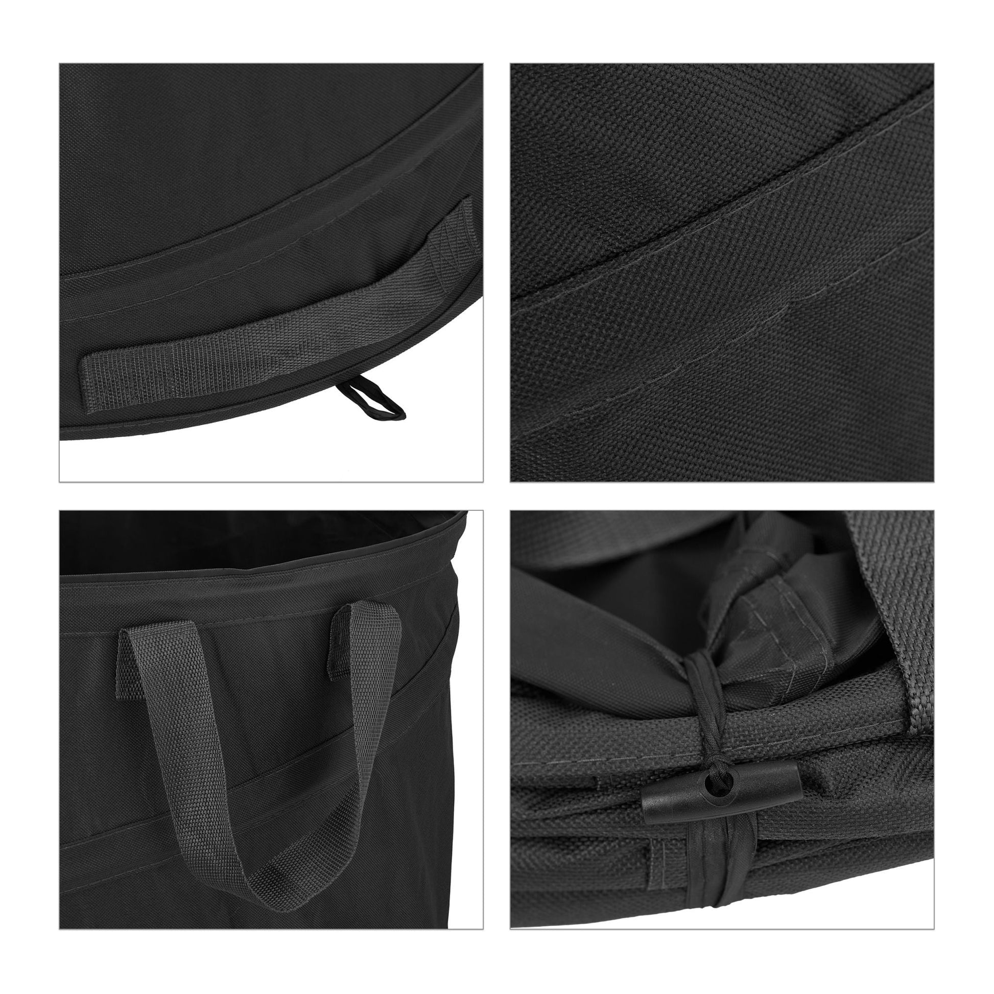 Pop Up Laubsack 85 L 3er-Set Schwarz von Relaxdays