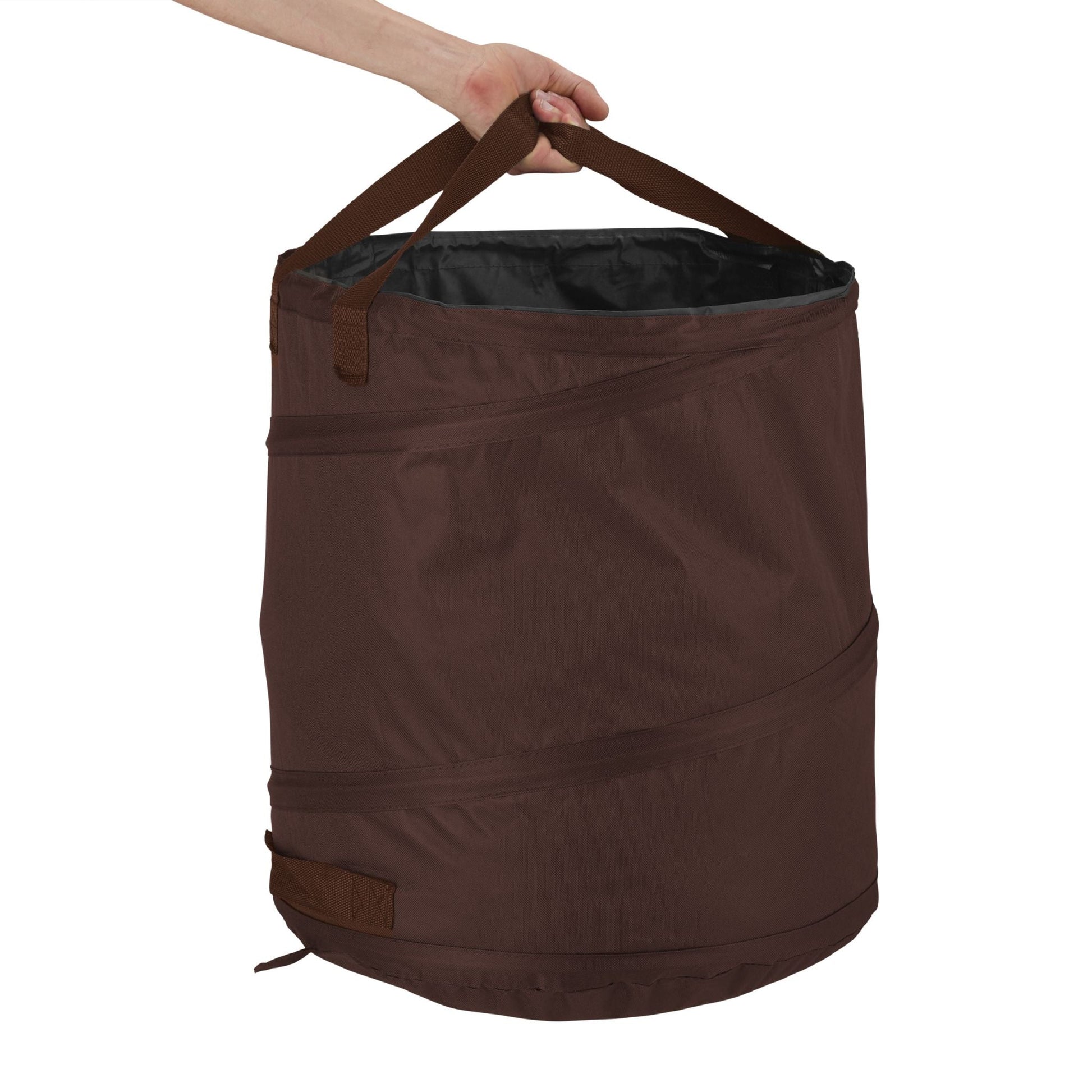 Pop Up Laubsack 85 L 3er-Set Braun von Relaxdays