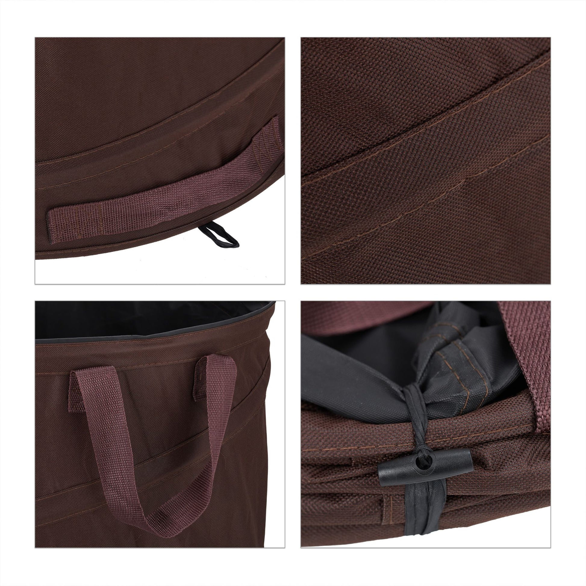 Pop Up Laubsack 85 L 3er-Set Braun von Relaxdays