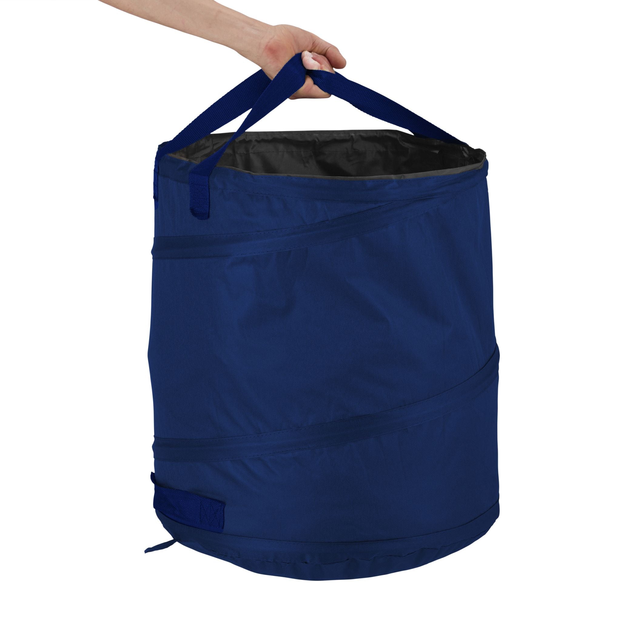 Pop Up Laubsack 85 L 3er-Set Blau von Relaxdays