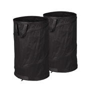 Pop Up Laubsack 120 L 2er-Set Schwarz von Relaxdays
