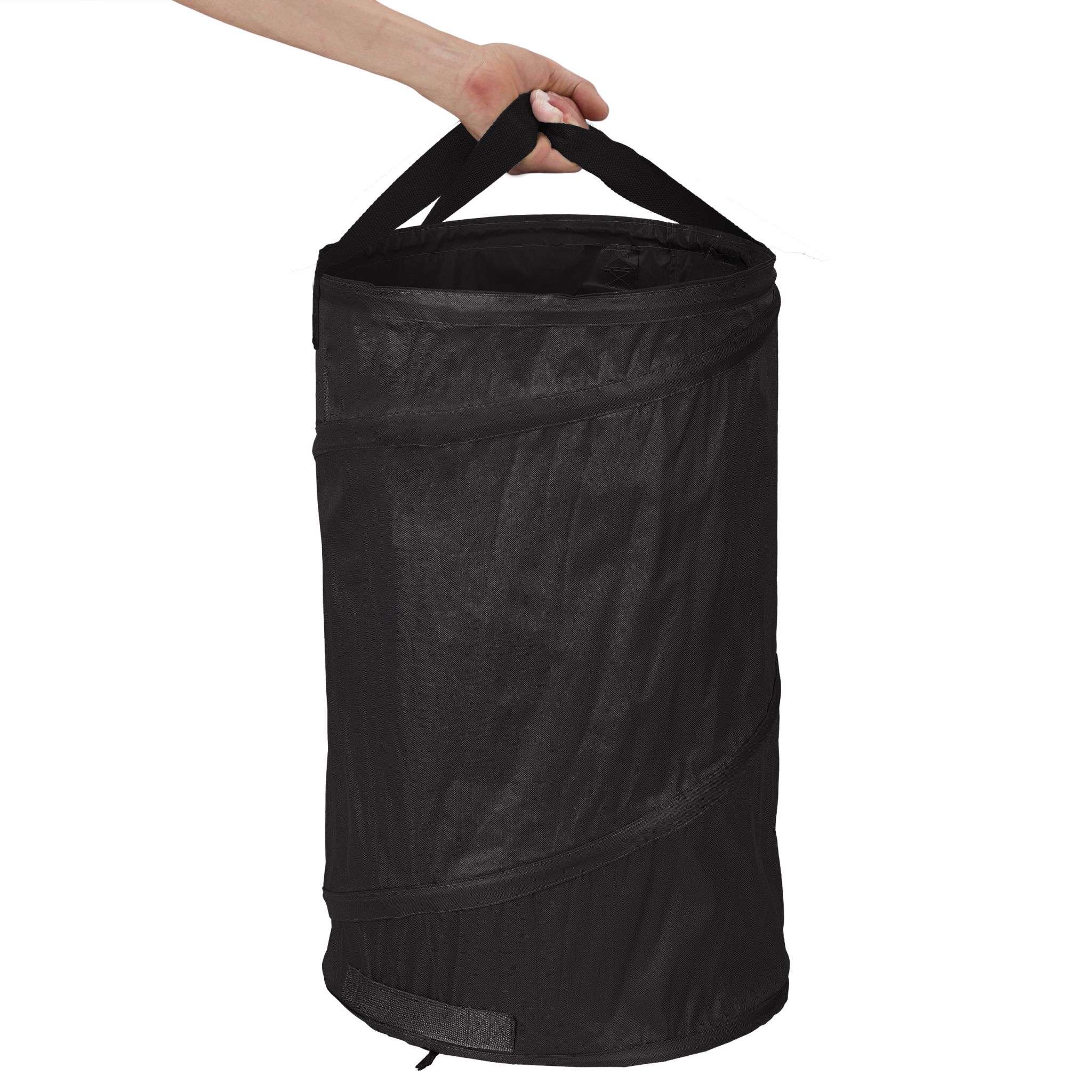 Pop Up Laubsack 120 L 2er-Set Schwarz von Relaxdays