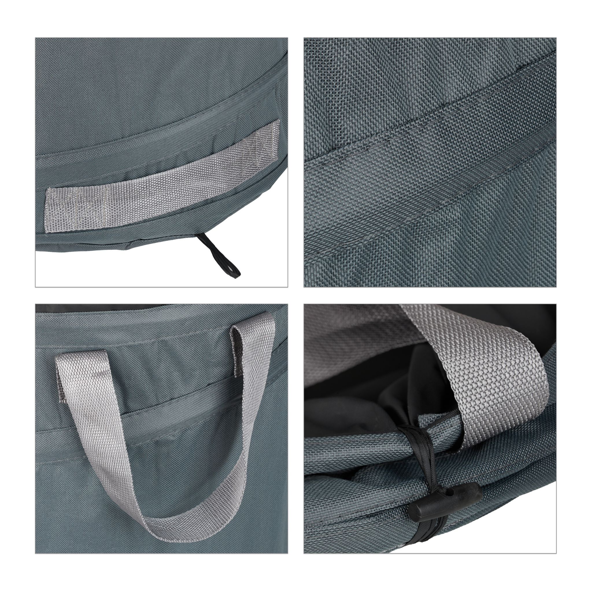 Pop Up Laubsack 120 L 2er-Set Schwarz-Grau von Relaxdays