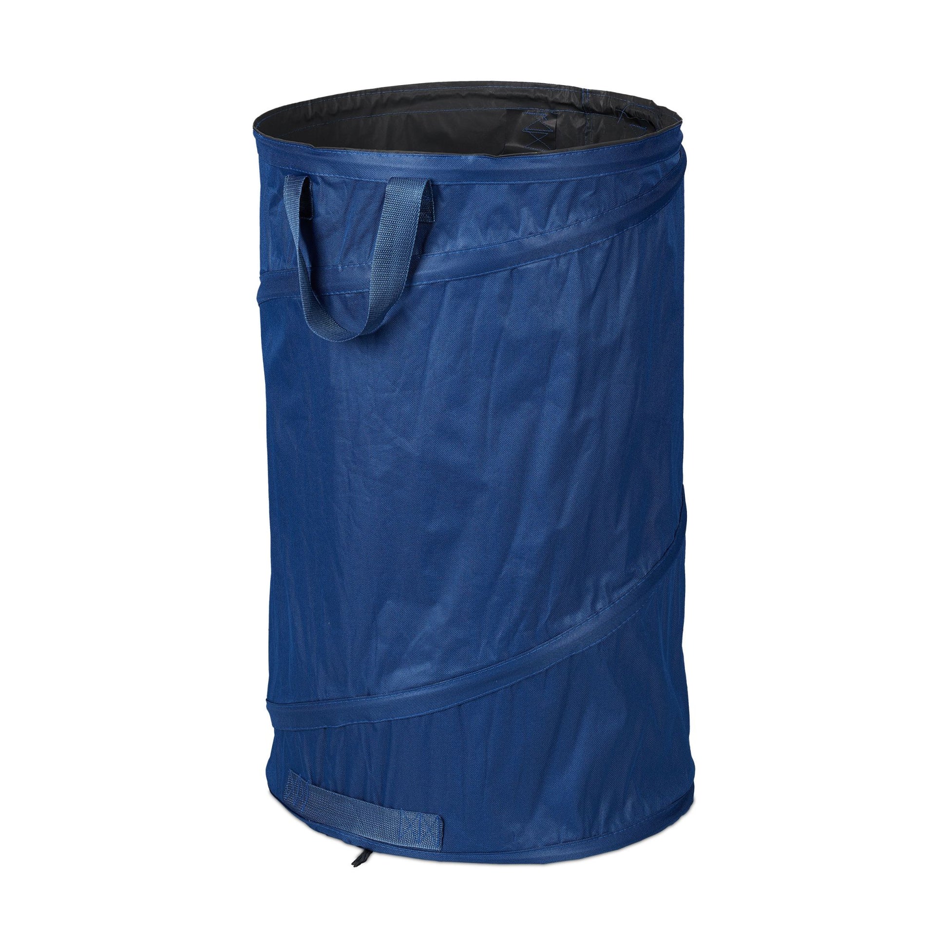 Pop Up Laubsack 120 L 2er-Set Blau-Schwarz von Relaxdays