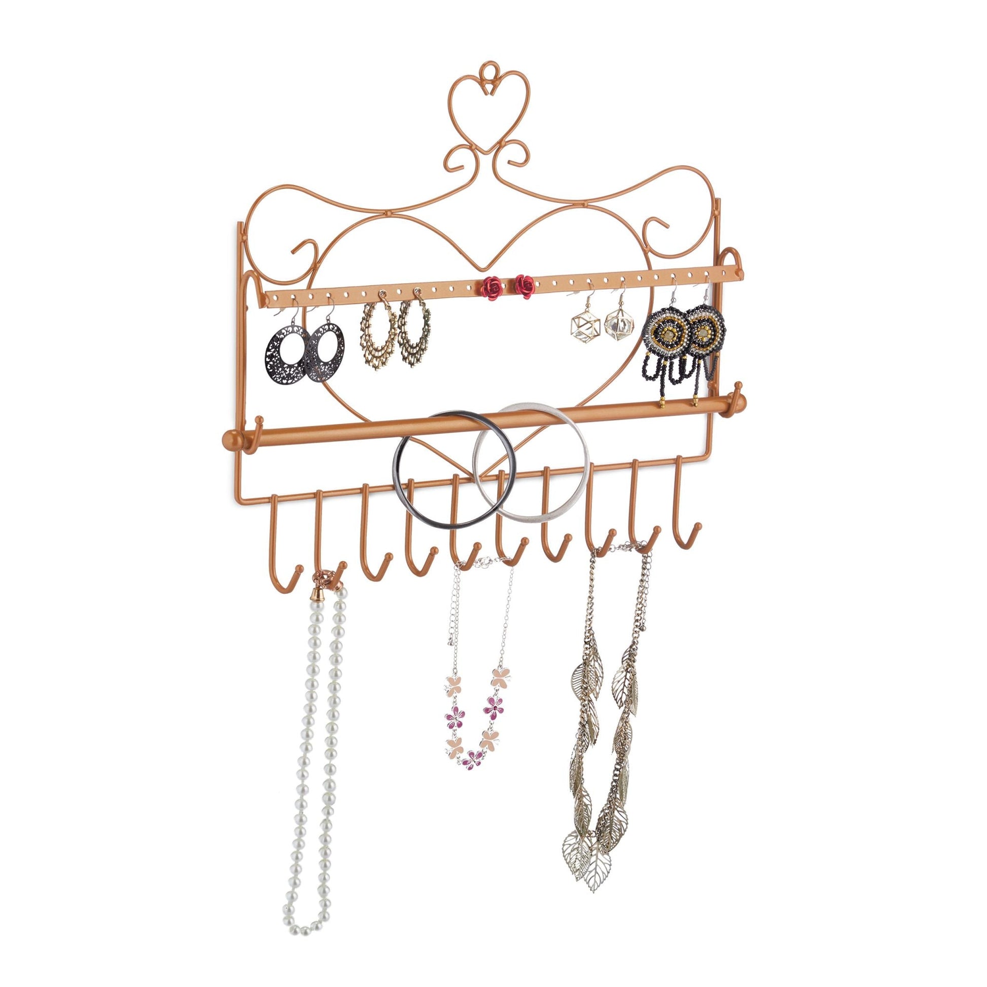 Wand Schmuckhalter Braun von Relaxdays