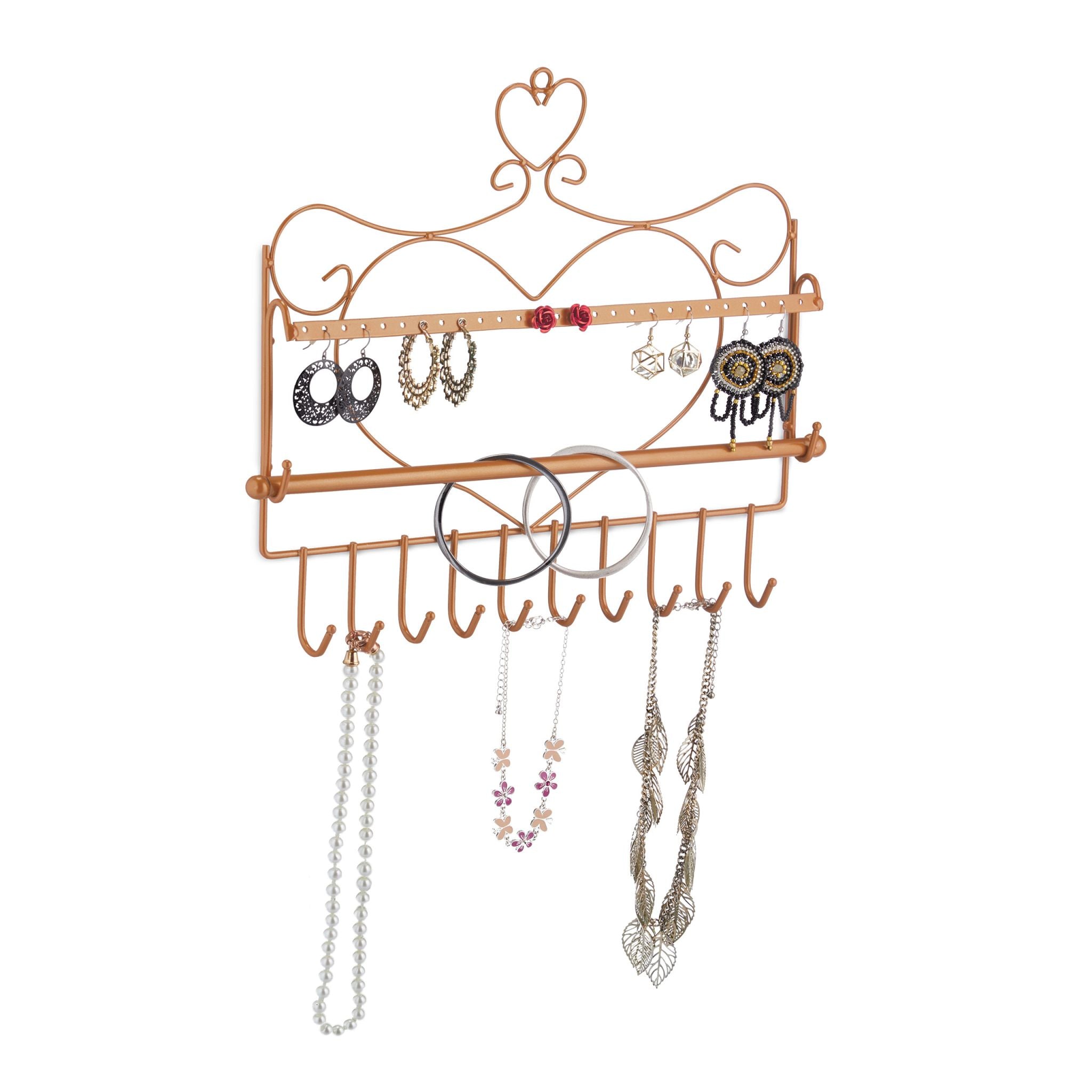 Wand Schmuckhalter Braun von Relaxdays