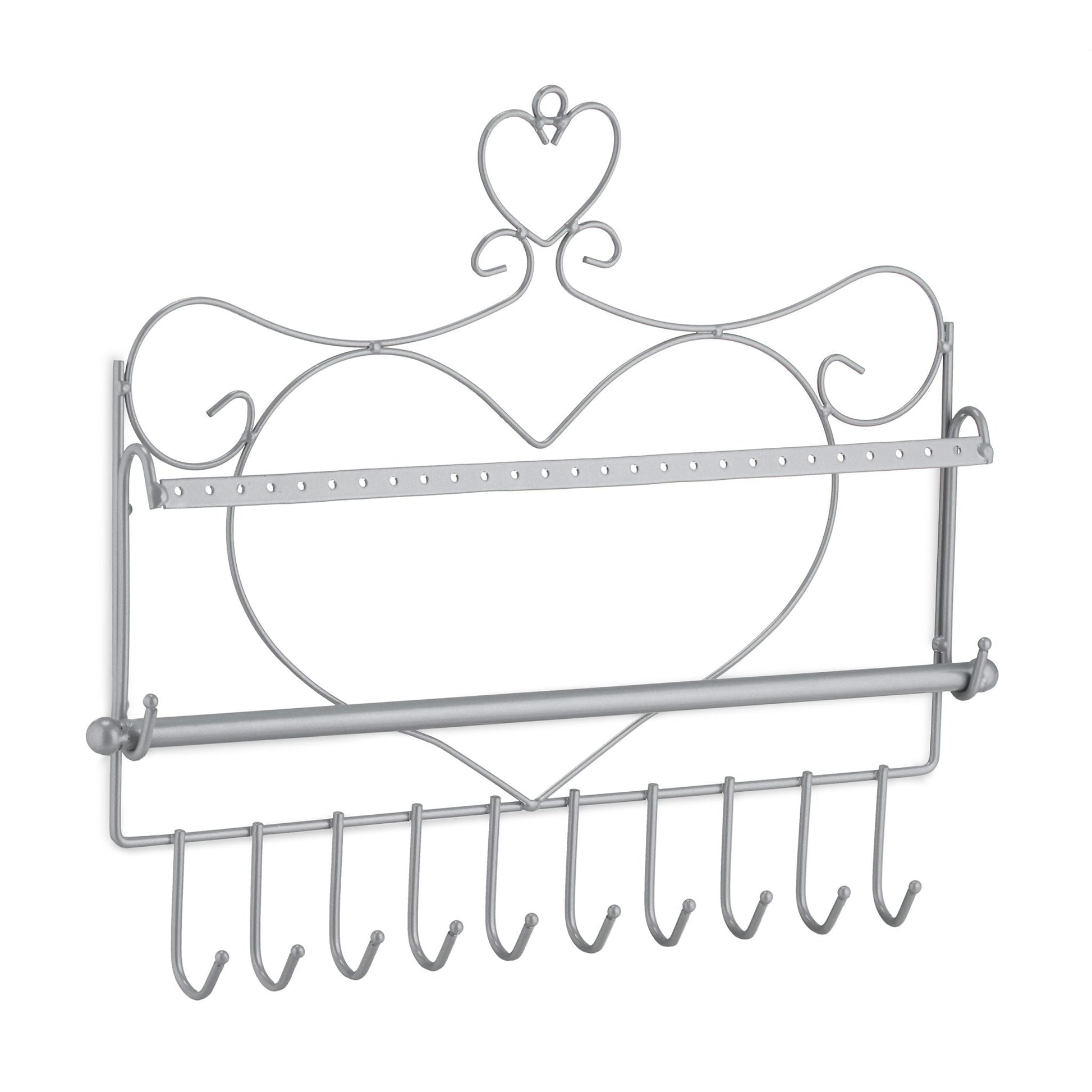Wand Schmuckhalter Silber von Relaxdays