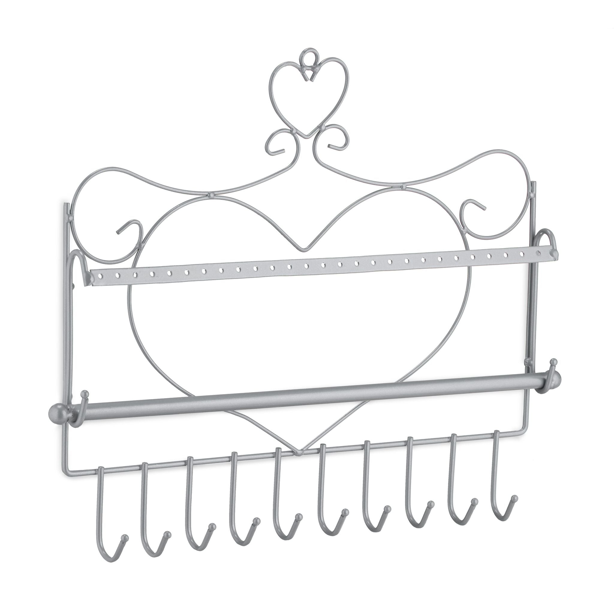Wand Schmuckhalter Silber von Relaxdays