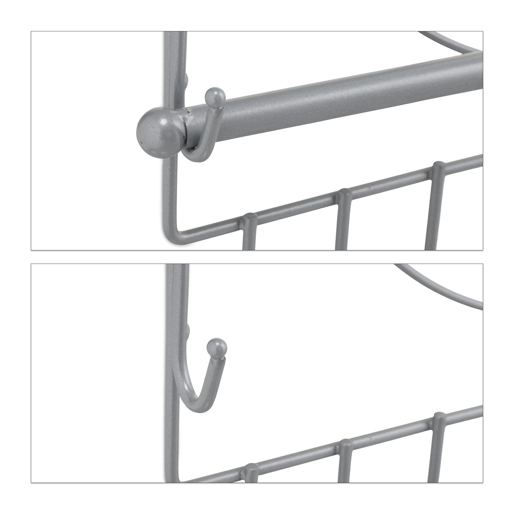 Wand Schmuckhalter Silber von Relaxdays