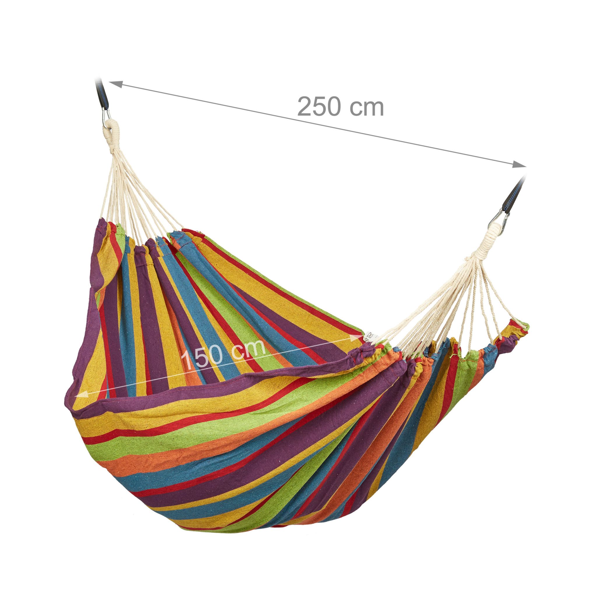Hängematte bis 300kg XXL Blau-Gelb-Rot von Relaxdays