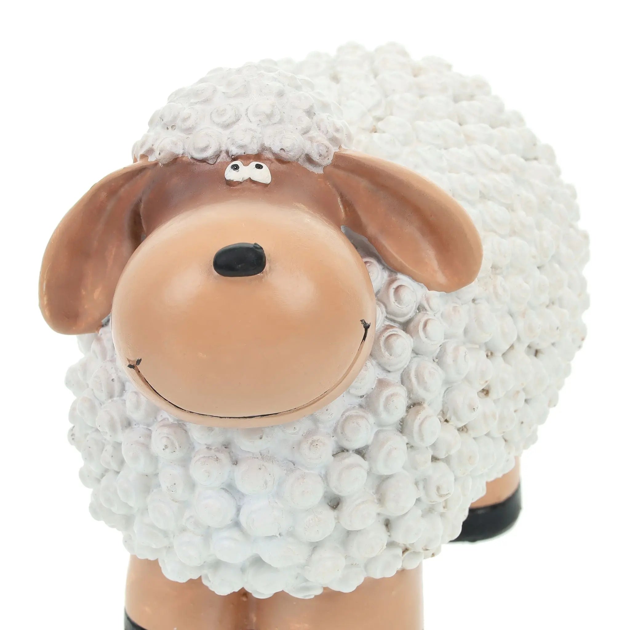 Gartenfigur Schaf Beige-Weiss-Schwarz von Relaxdays
