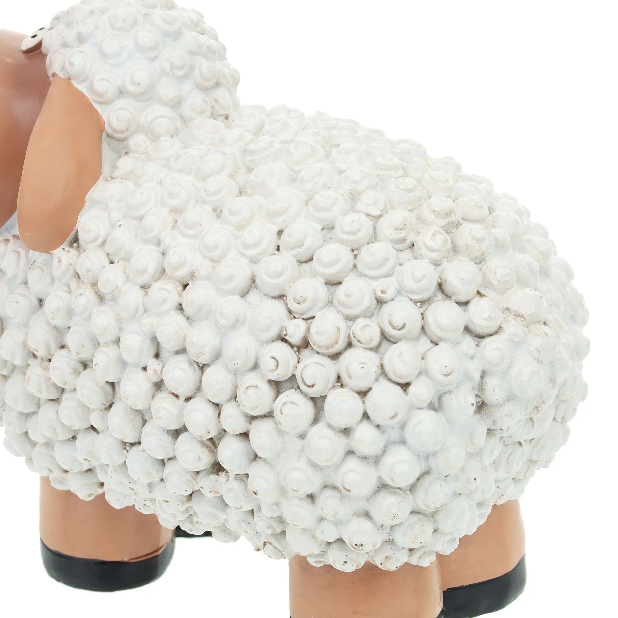 Gartenfigur Schaf Beige-Weiss-Schwarz von Relaxdays