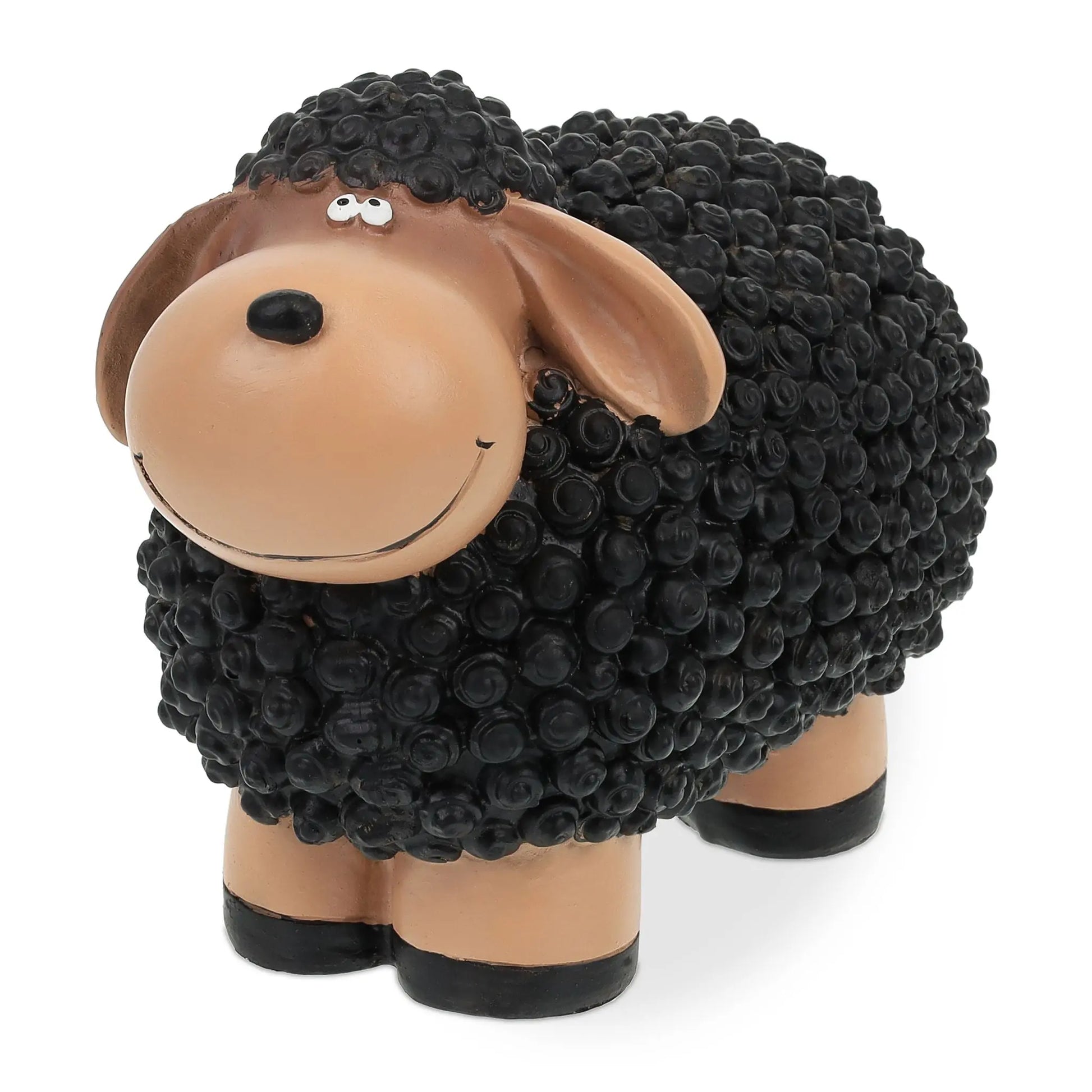 Gartenfigur Schaf Braun-Schwarz von Relaxdays