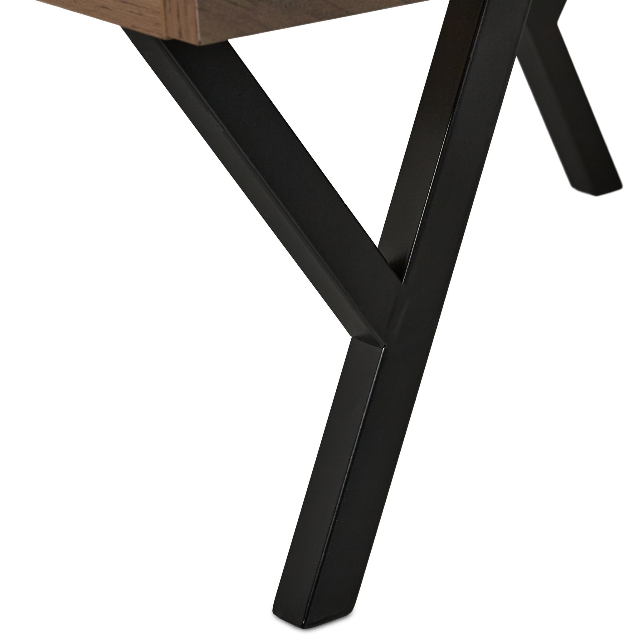 Nachttisch Industrial Style Hellbraun-Schwarz von Relaxdays