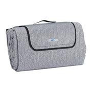Picknickdecke 200x300 XXL Fischgräte Anthrazit-Grau von Relaxdays