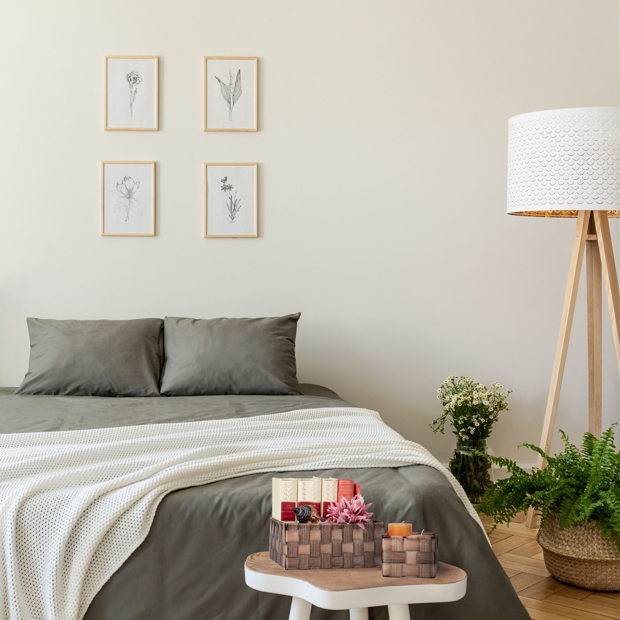 Aufbewahrungskorb 6-tlg. Set geflochten Braun von Relaxdays
