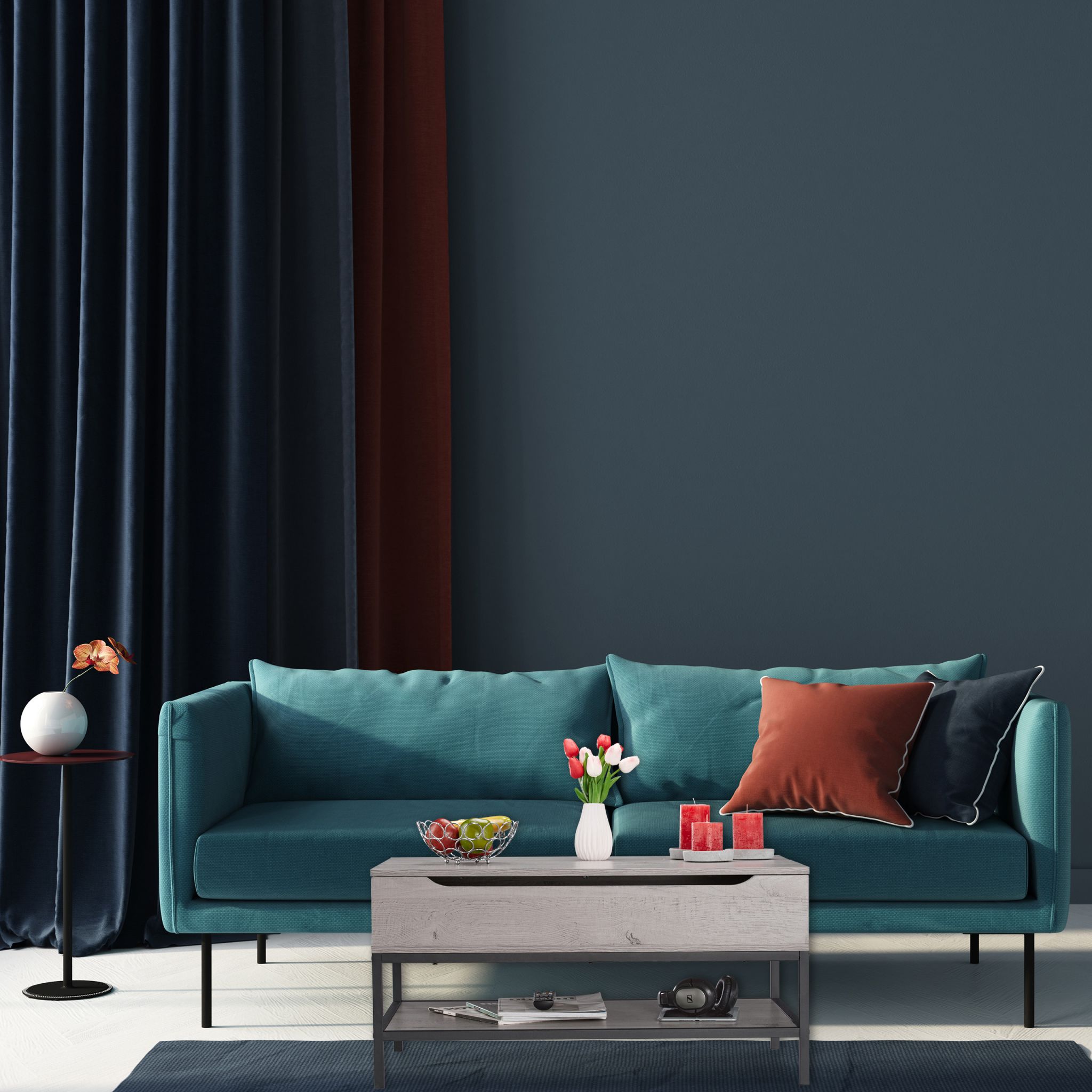 Aufklappbarer Couchtisch Schwarz-Grau von Relaxdays
