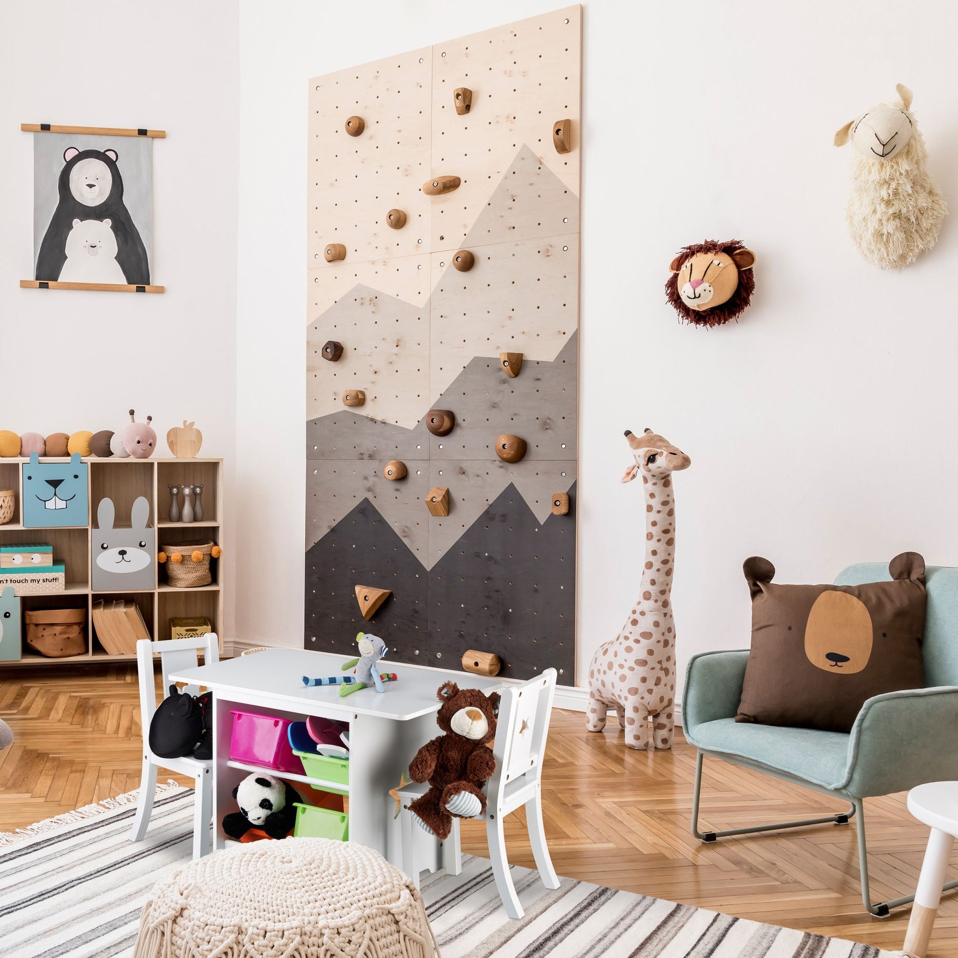 Kindersitzgruppe mit Stauraum 3tlg. Weiss-Grün-Pink von Relaxdays