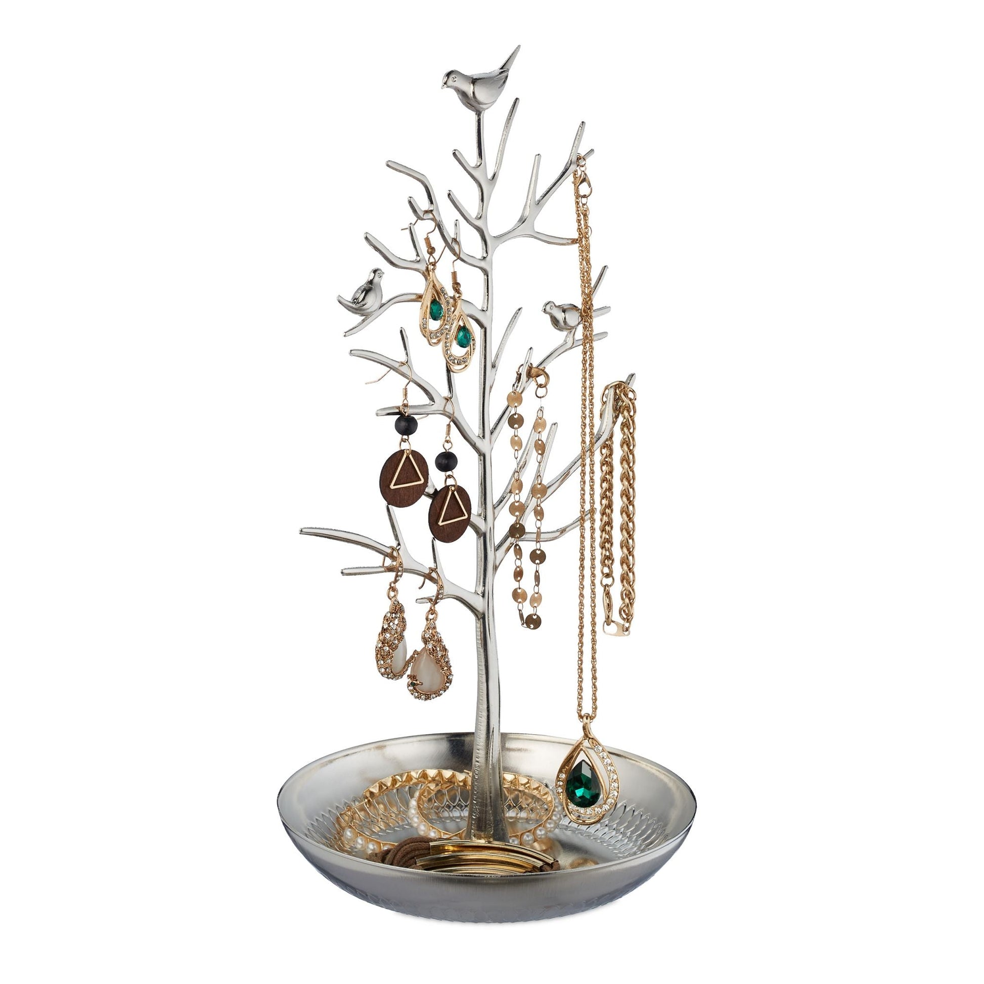 Schmuckständer Baum Silber von Relaxdays