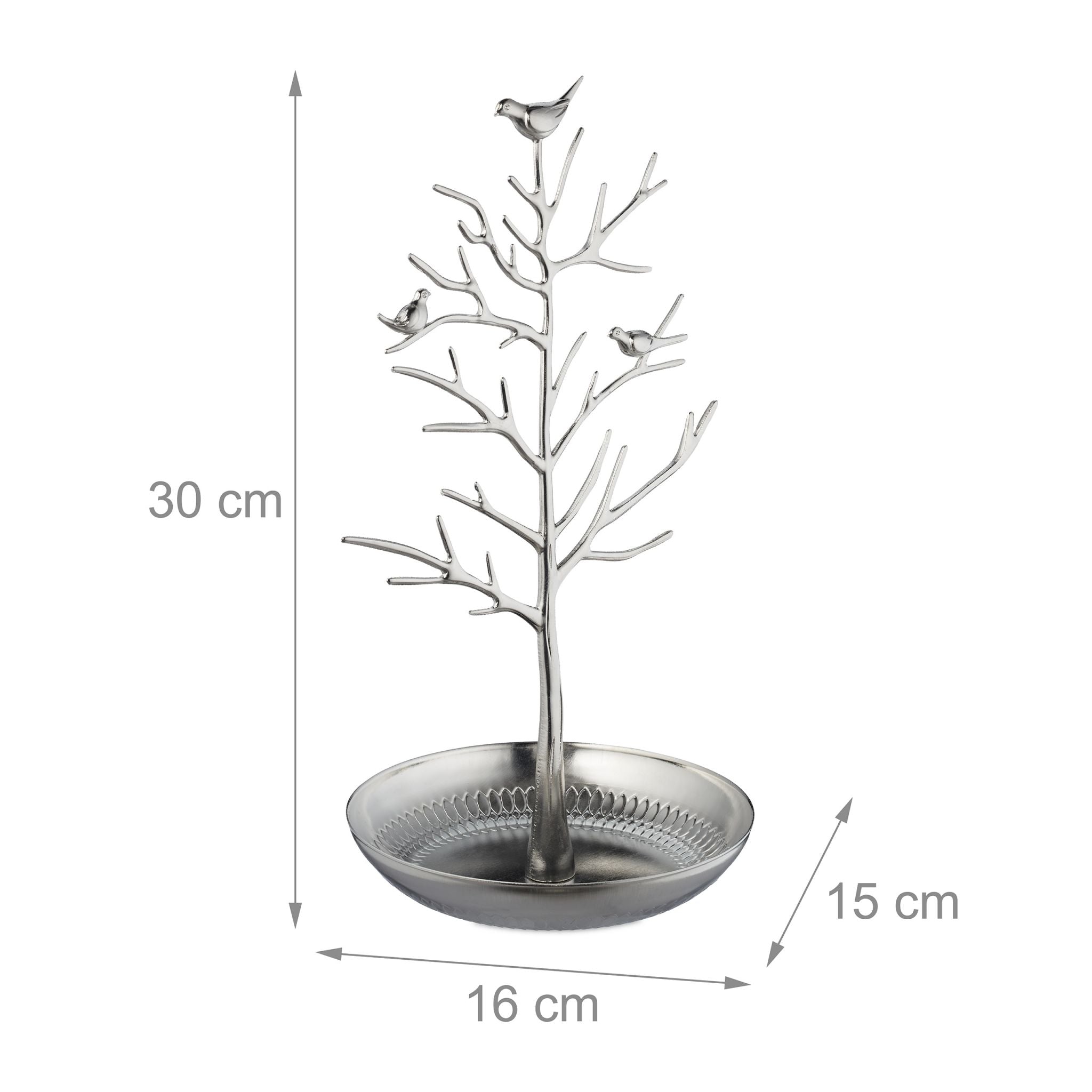 Schmuckständer Baum Silber von Relaxdays