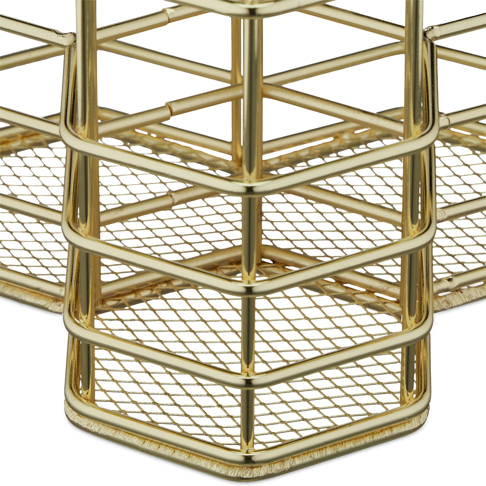 Pinselhalter mit 3 Fächern Gold von Relaxdays