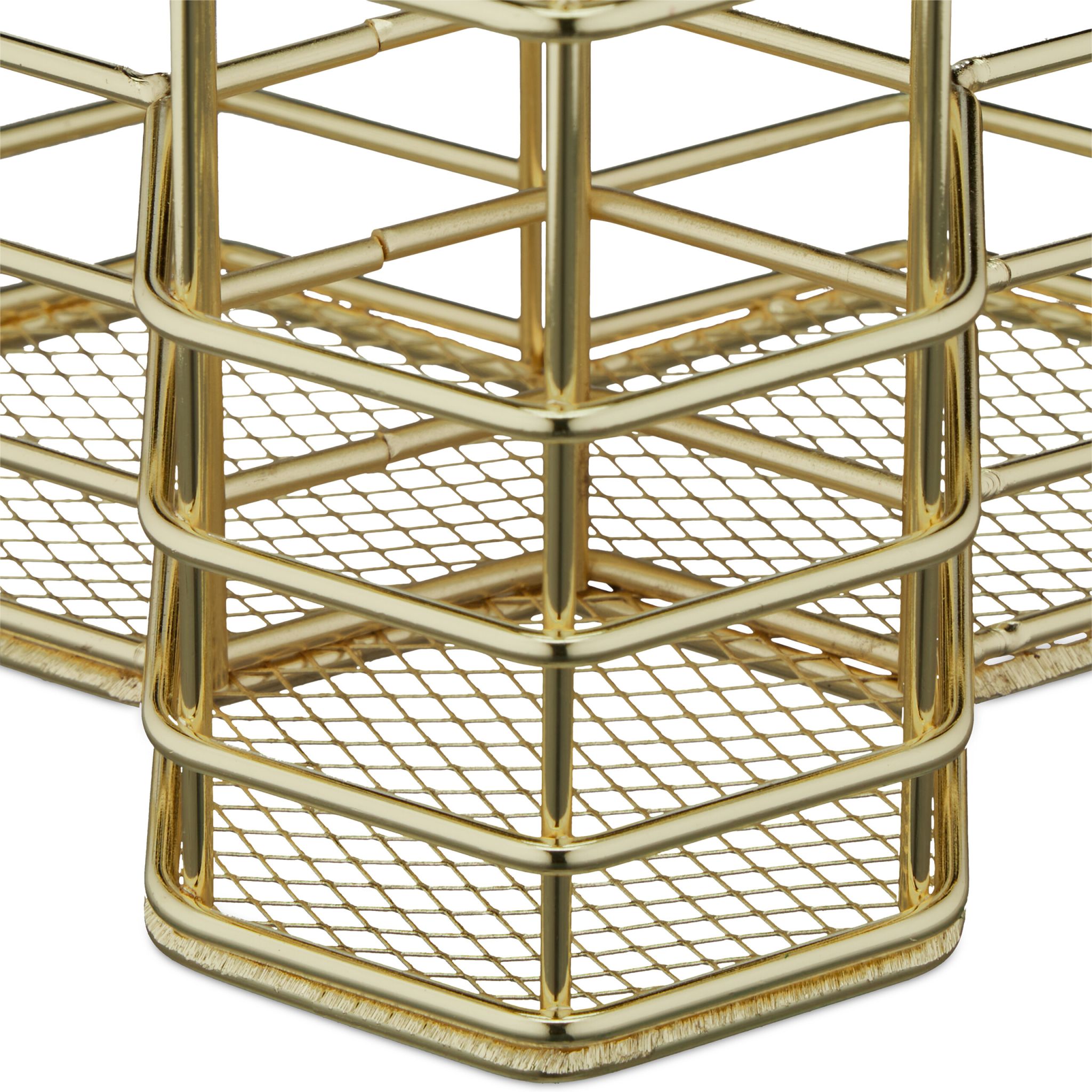 Pinselhalter mit 3 Fächern Gold von Relaxdays
