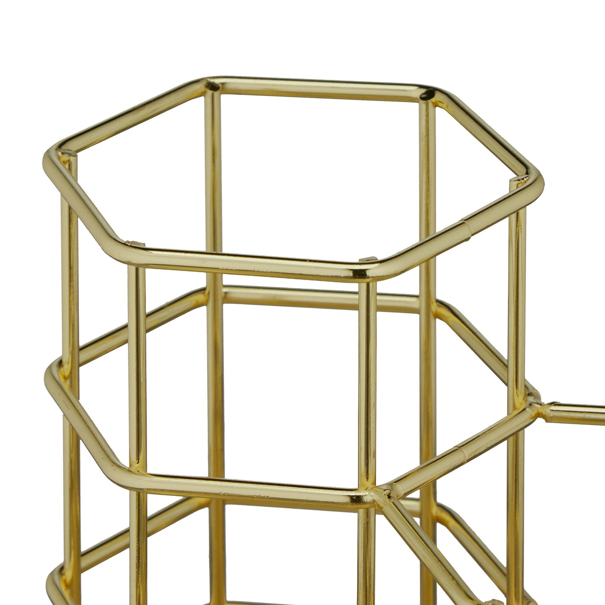 Pinselhalter mit 3 Fächern Gold von Relaxdays