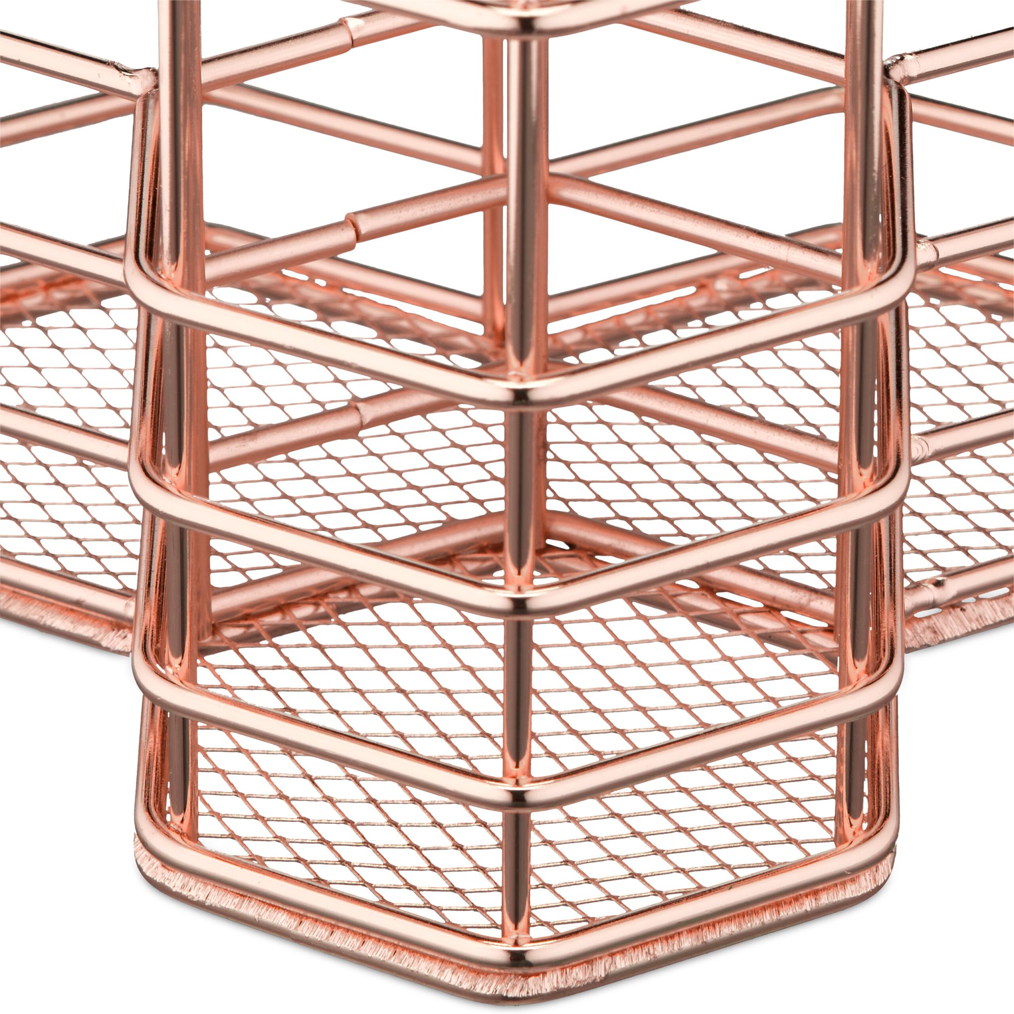 Pinselhalter mit 3 Fächern Kupfer von Relaxdays
