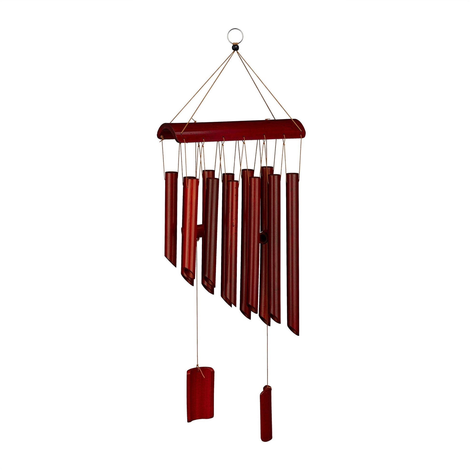Windspiel Bambus 12 Röhrchen Braun von Relaxdays