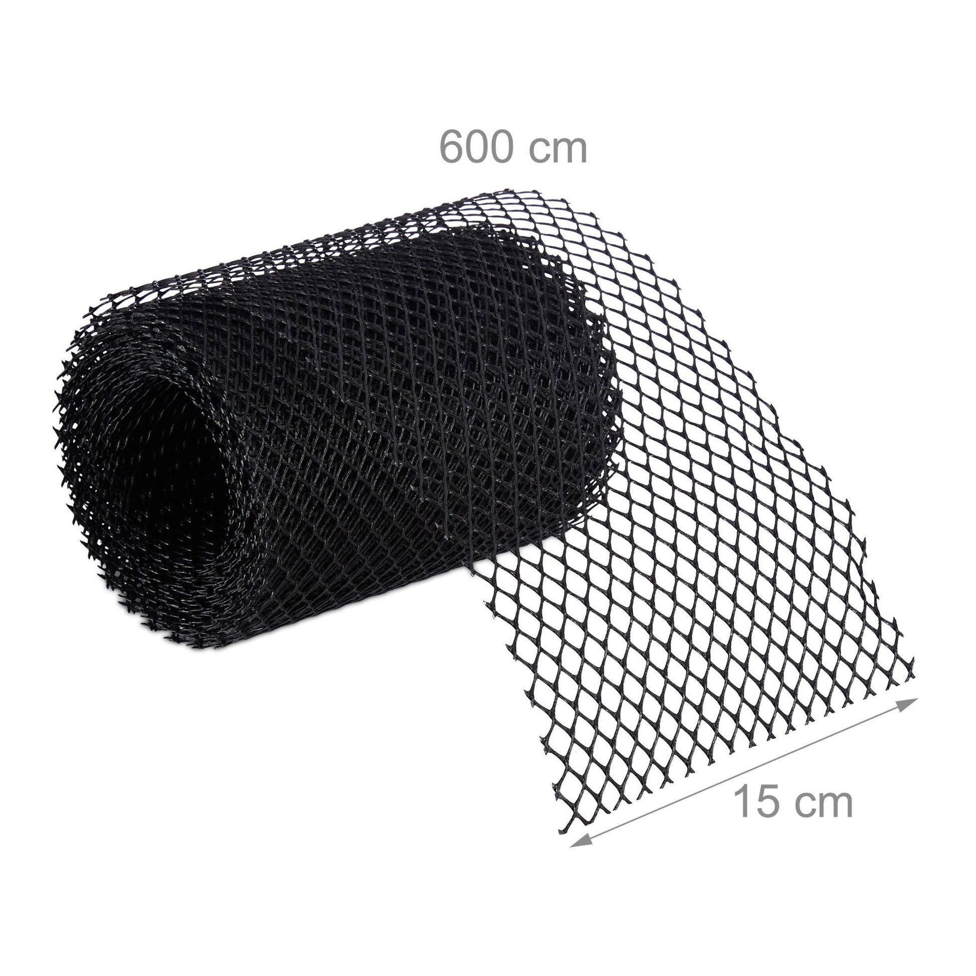 Dachrinnen Laubschutz à 6m 2er-Set Schwarz von Relaxdays