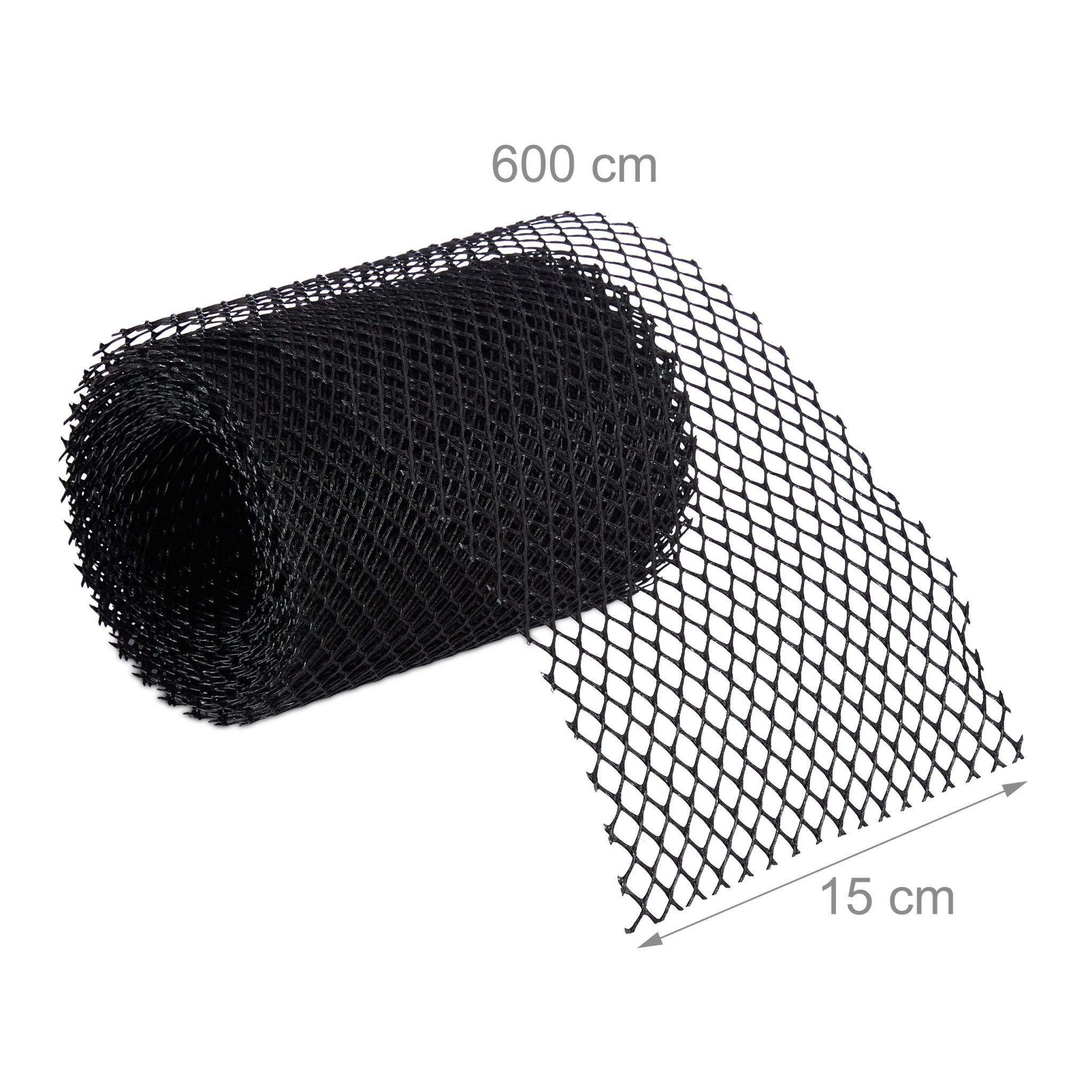 Dachrinnen Laubschutz à 6m 2er-Set Schwarz von Relaxdays