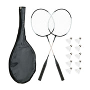 Badmintonset mit Tasche Weiss-Schwarz