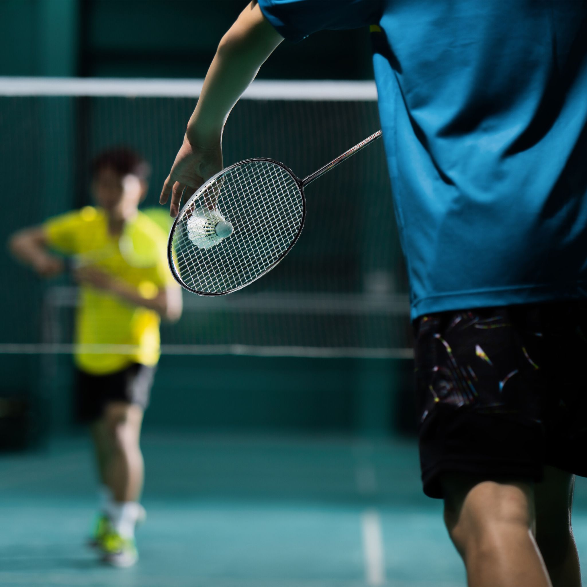 Badmintonset mit Tasche Weiss-Schwarz