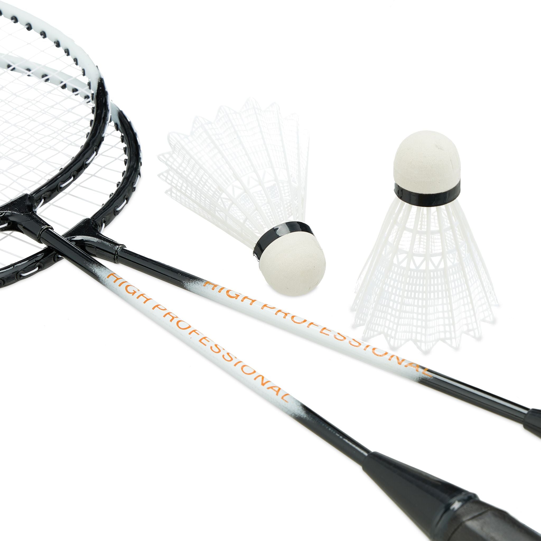 Badmintonset mit Tasche Weiss-Schwarz