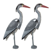 Reiher Gartenfigur 2er-Set Rot-Schwarz-Grau von Relaxdays